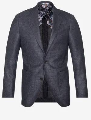 Subtle Check Sports Jacket Navy