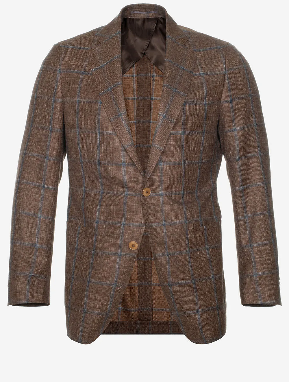 Summertime Loro Piana Check Jacket Copper