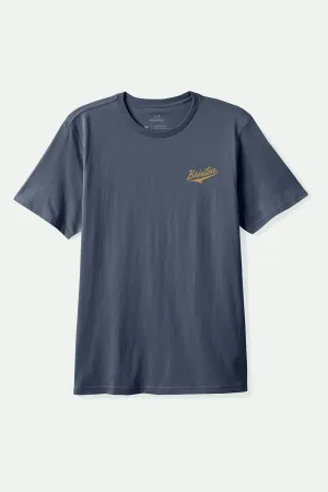 The League S/S Standard T-Shirt - Washed Navy Worn Wash