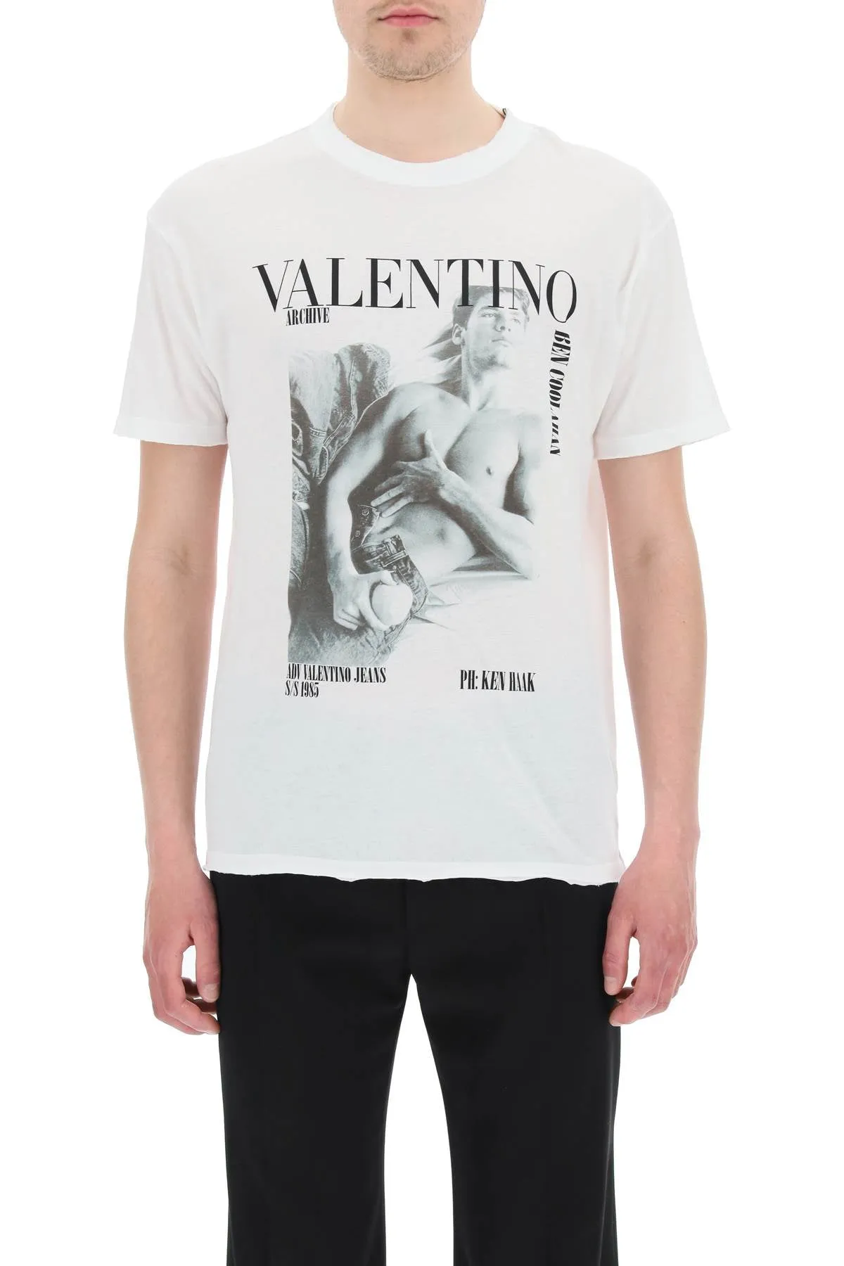 Valentino Logo Printed Crewneck T-Shirt
