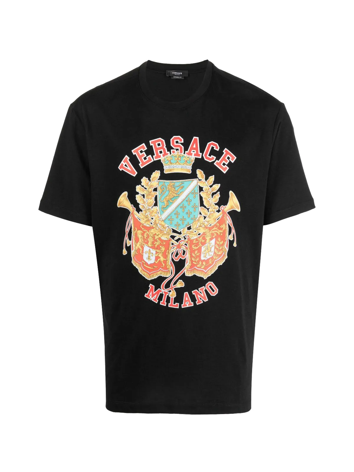 Versace Logo Printed Crewneck T-Shirt