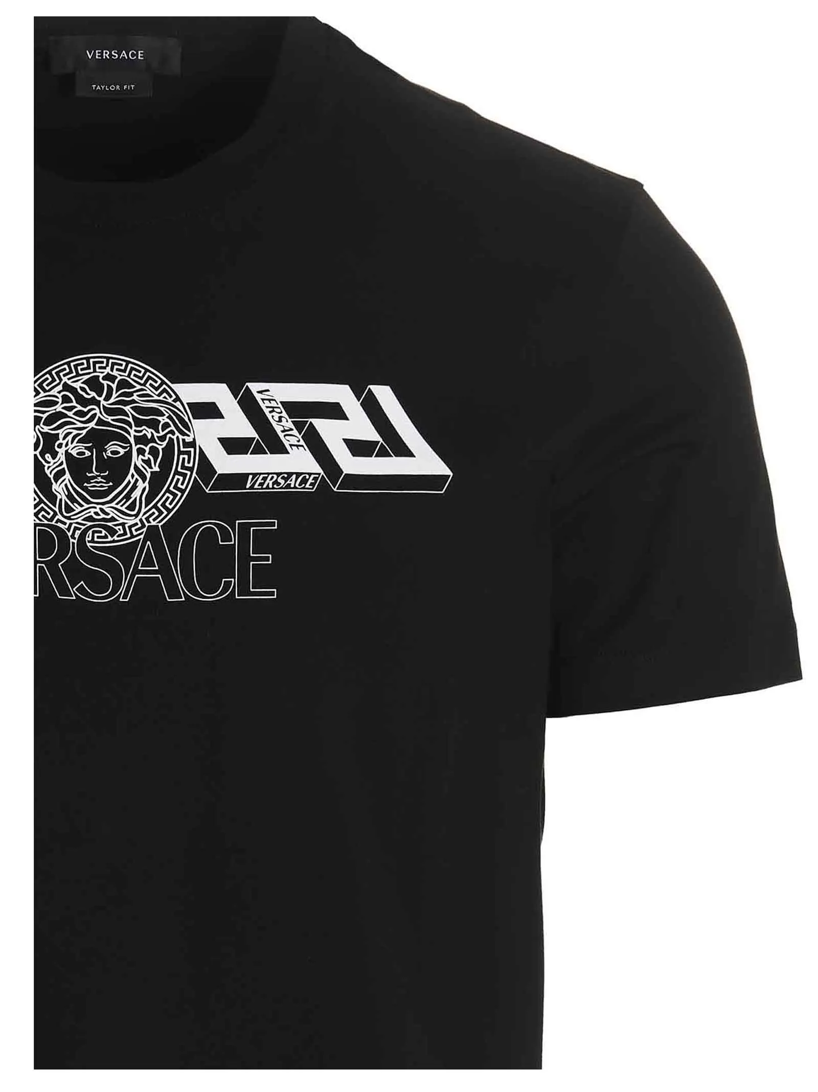 Versace Logo Printed Crewneck T-Shirt