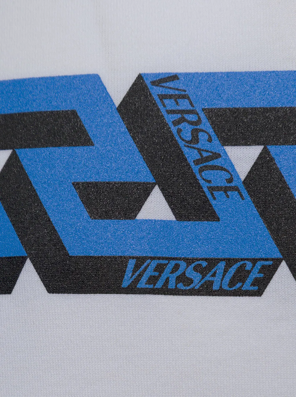 Versace Logo Printed Crewneck T-Shirt