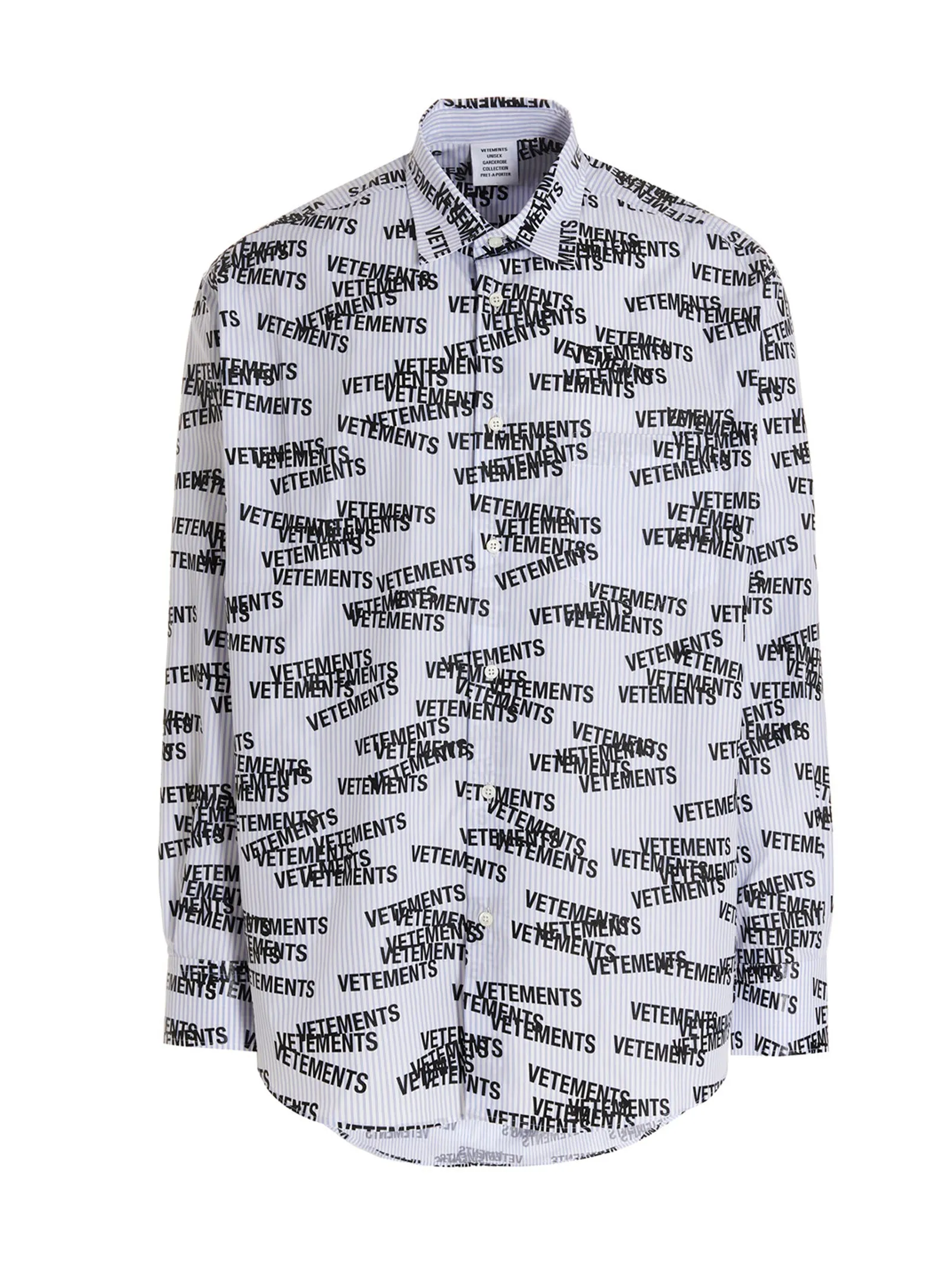 Vetements All-Over Logo Printed Shirt