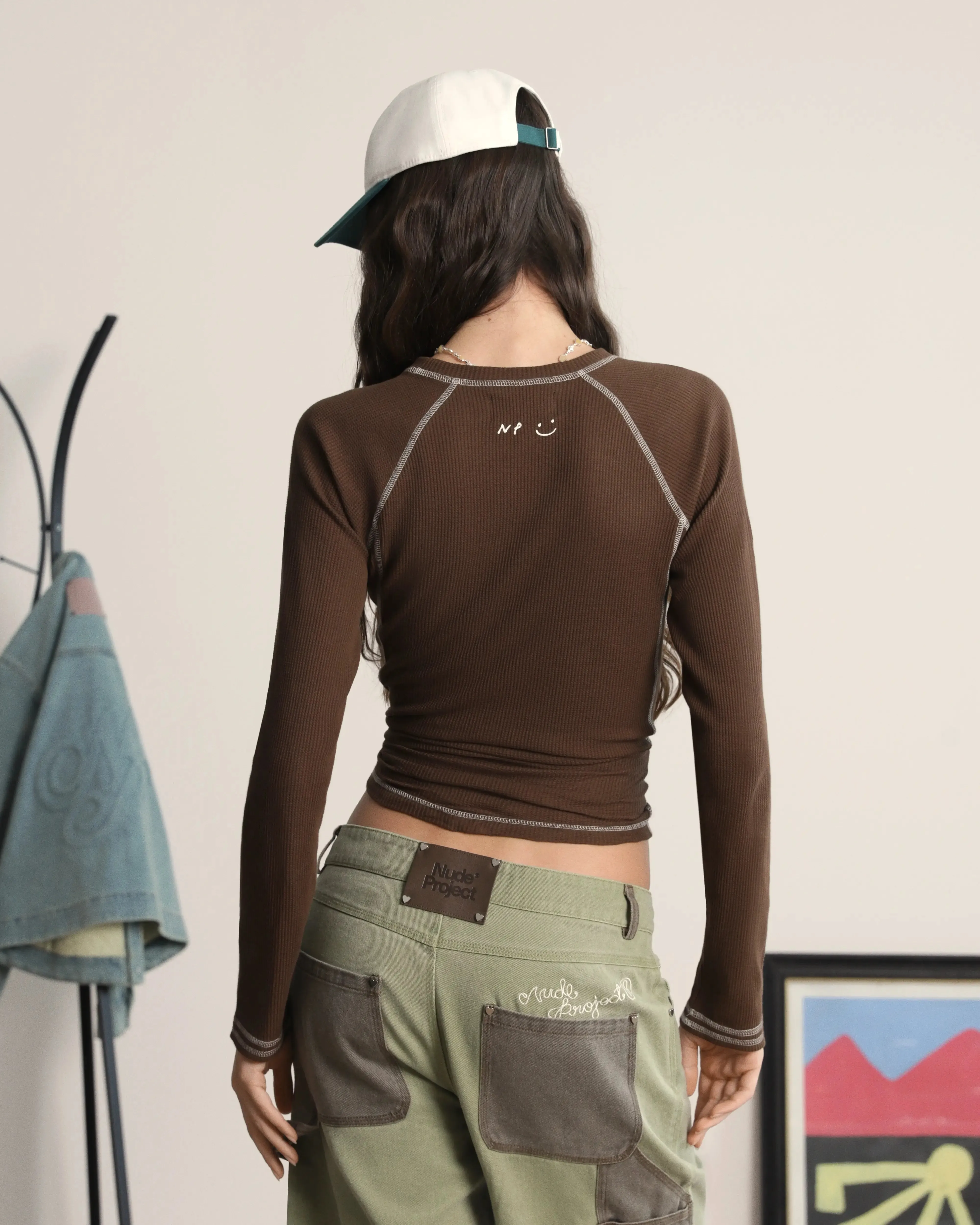Waffle Long-Sleeve Tee 2 Pack Cocoa/Navy