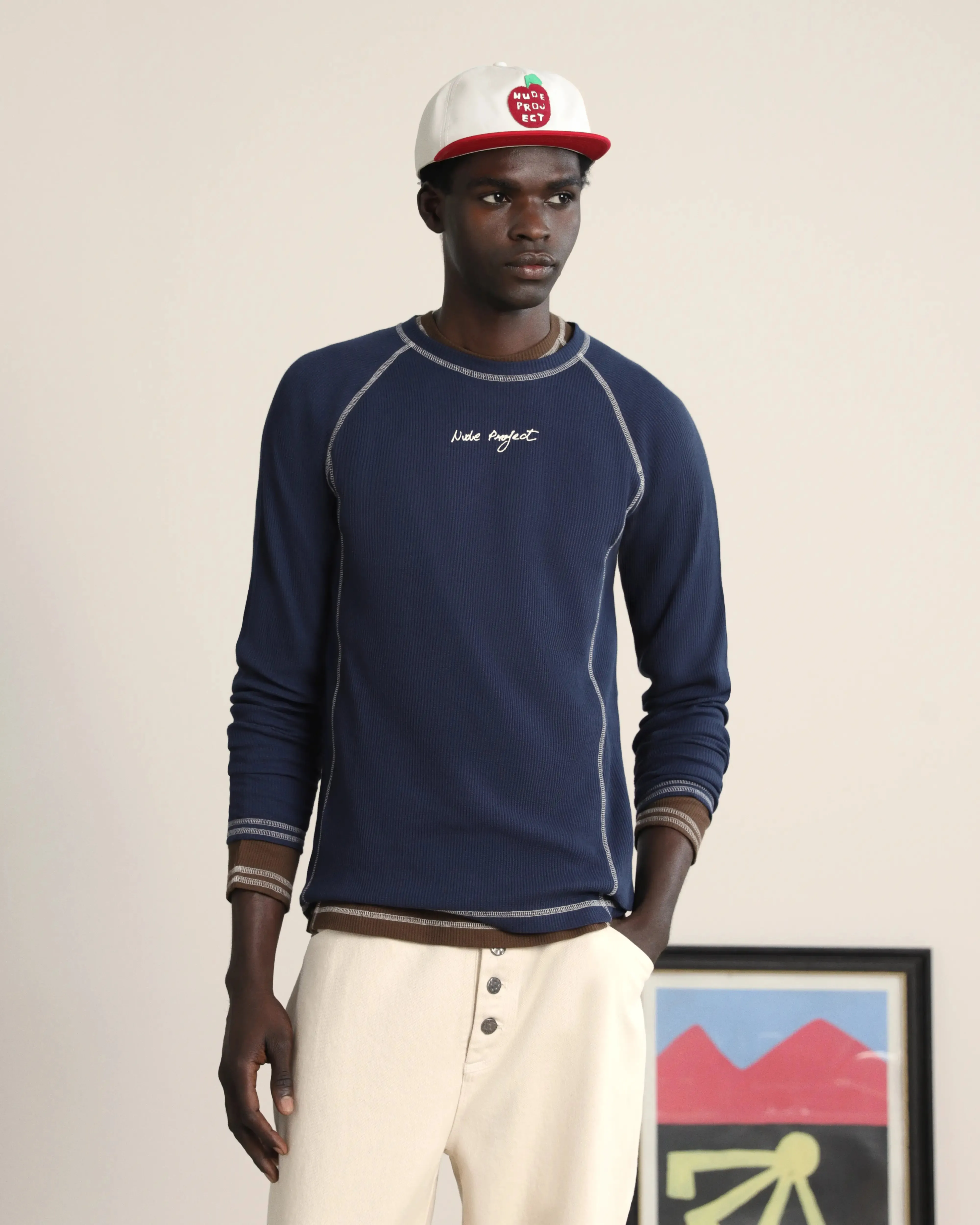 Waffle Long-Sleeve Tee 2 Pack Cocoa/Navy
