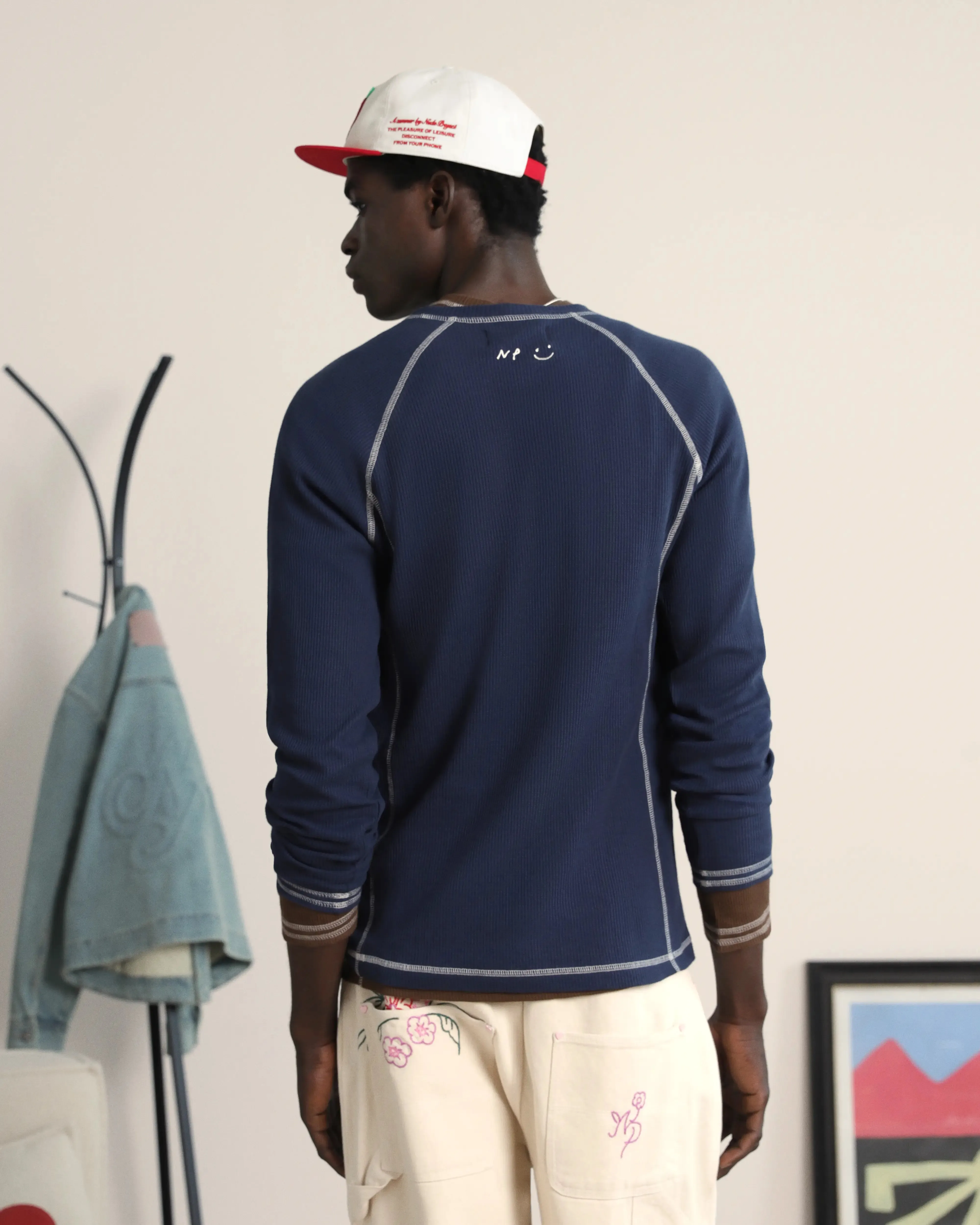 Waffle Long-Sleeve Tee 2 Pack Cocoa/Navy
