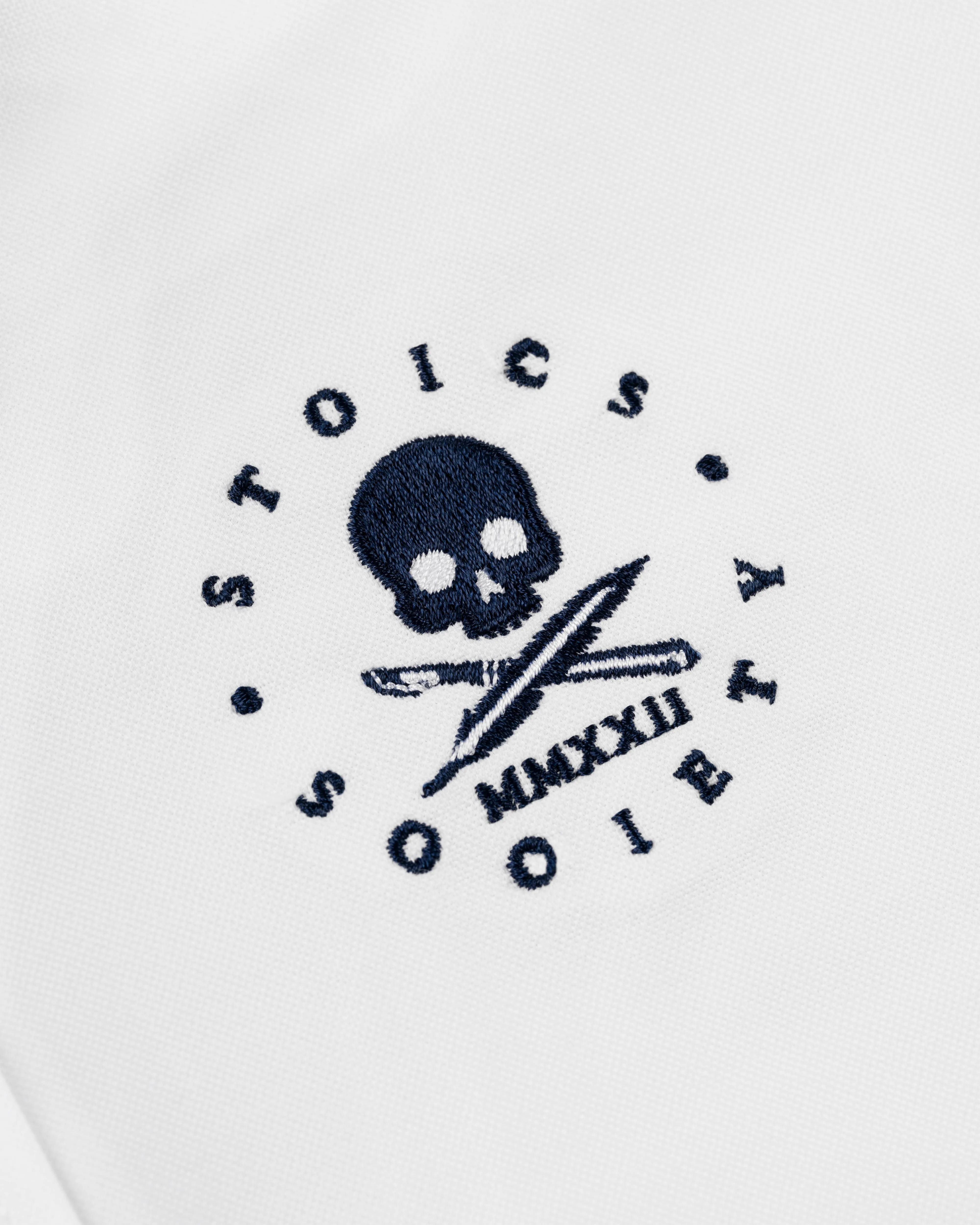 WHITE STOICS SOCIETY OXFORD SHIRT