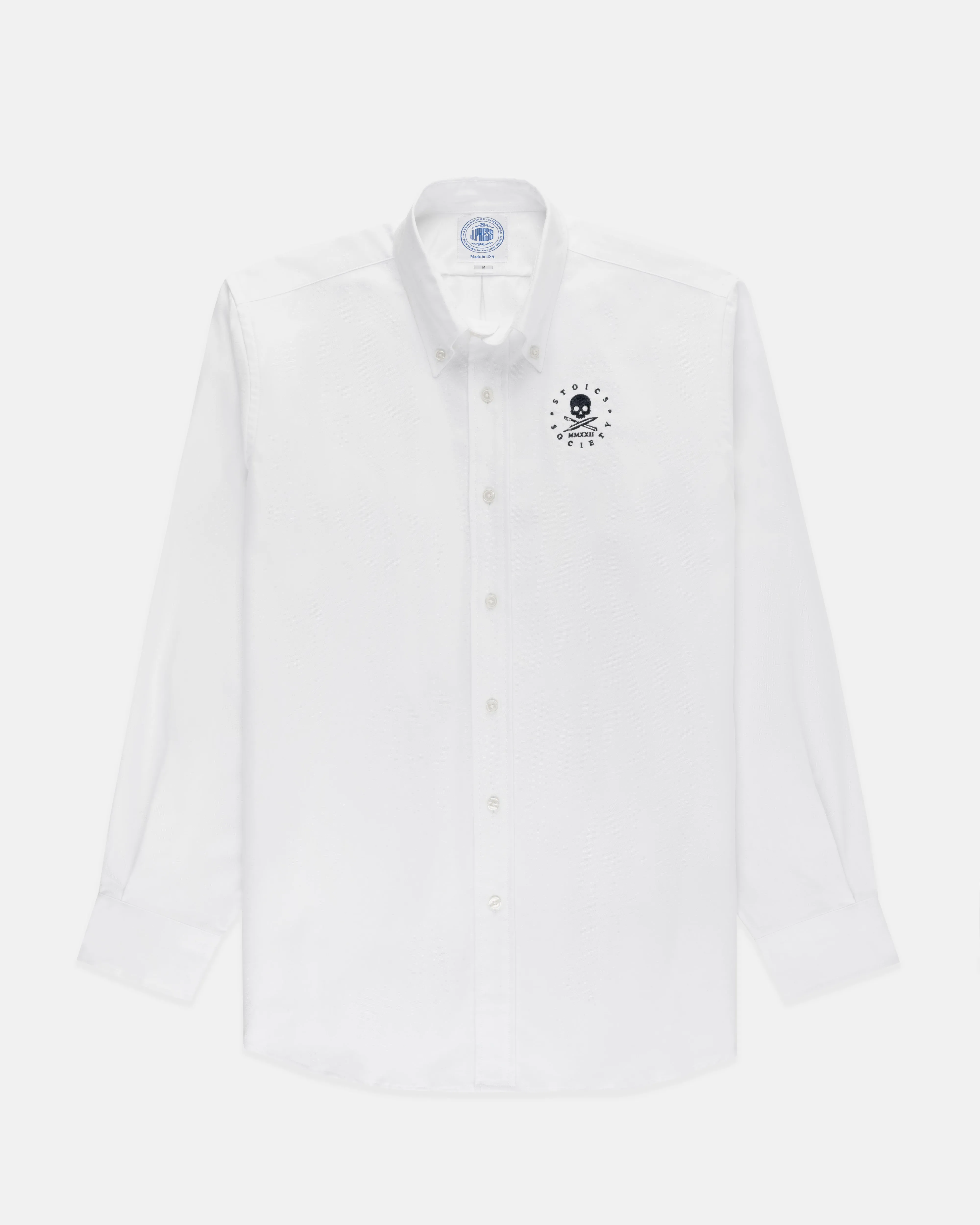 WHITE STOICS SOCIETY OXFORD SHIRT