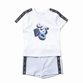 White Colorblock Logo Outfit