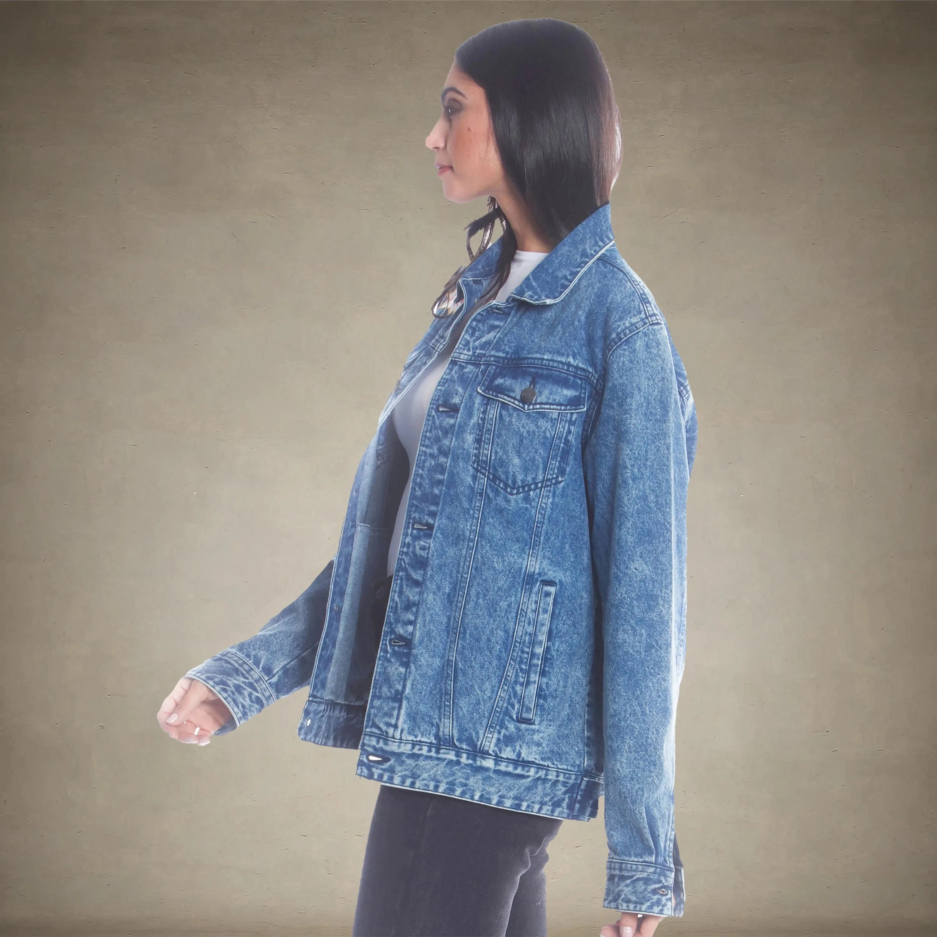 Women's Chucky Placement Denim Oversized Jacket - FINAL SALE