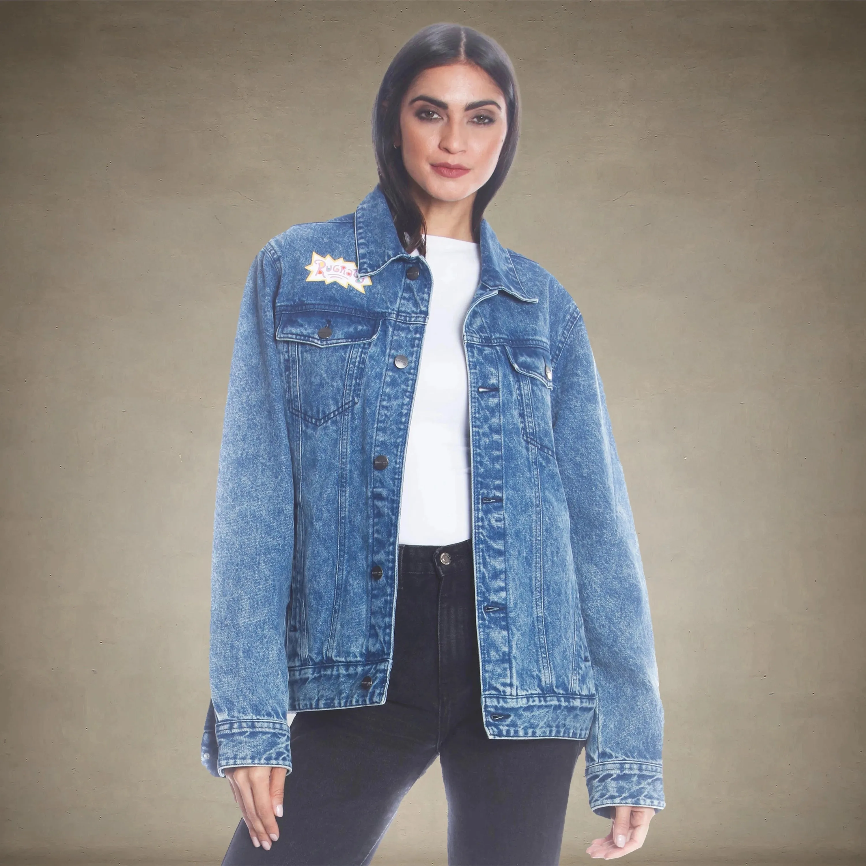 Women's Chucky Placement Denim Oversized Jacket - FINAL SALE