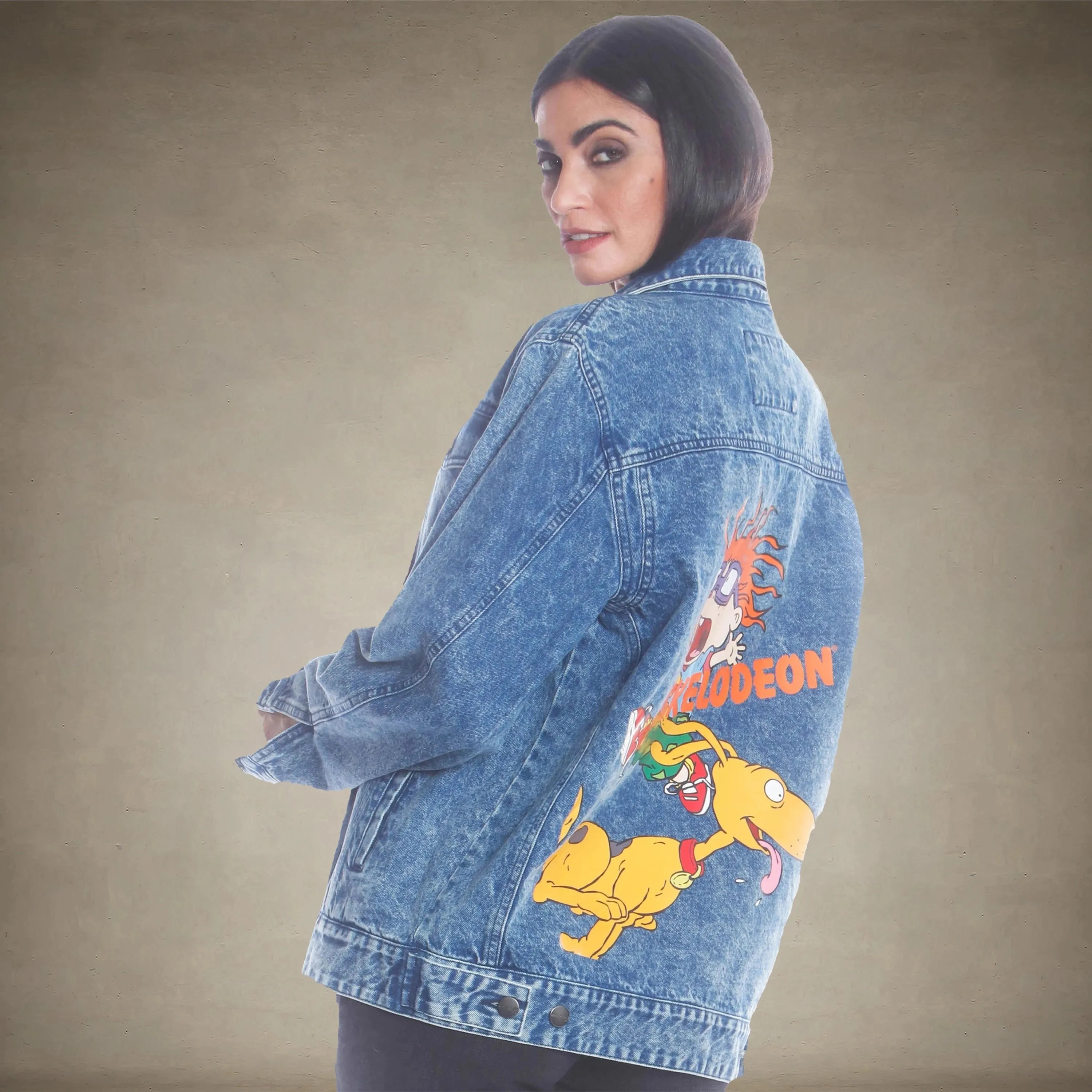 Women's Chucky Placement Denim Oversized Jacket - FINAL SALE