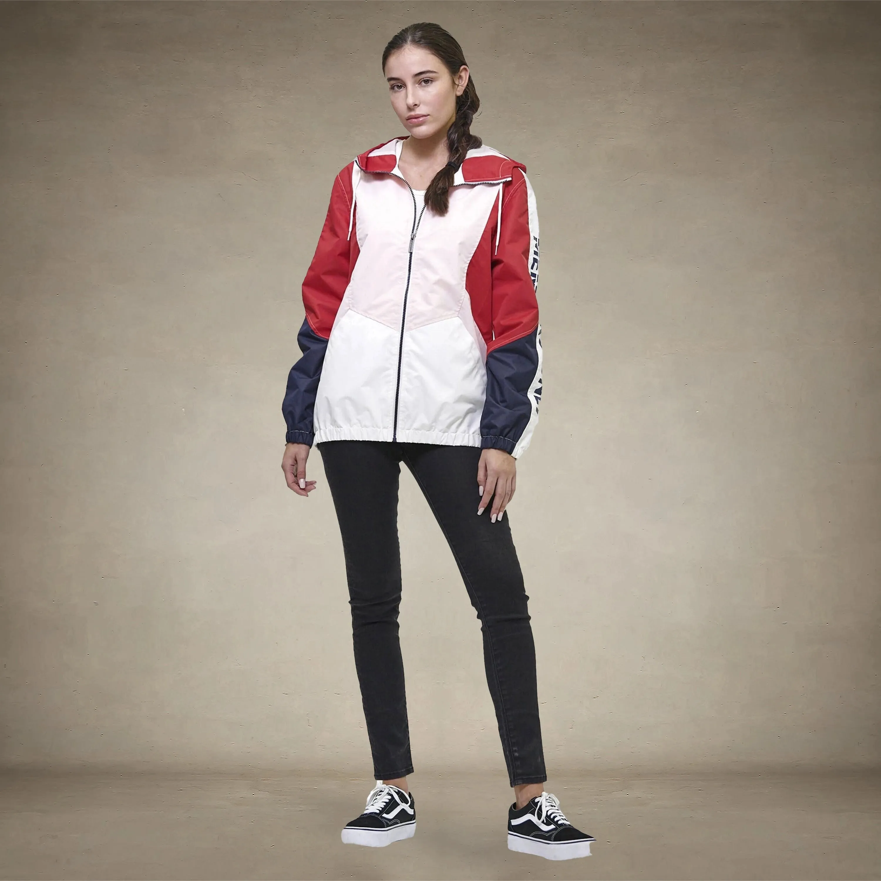 Women's Color Block Poly Taslon Zip Front Jacket - FINAL SALE