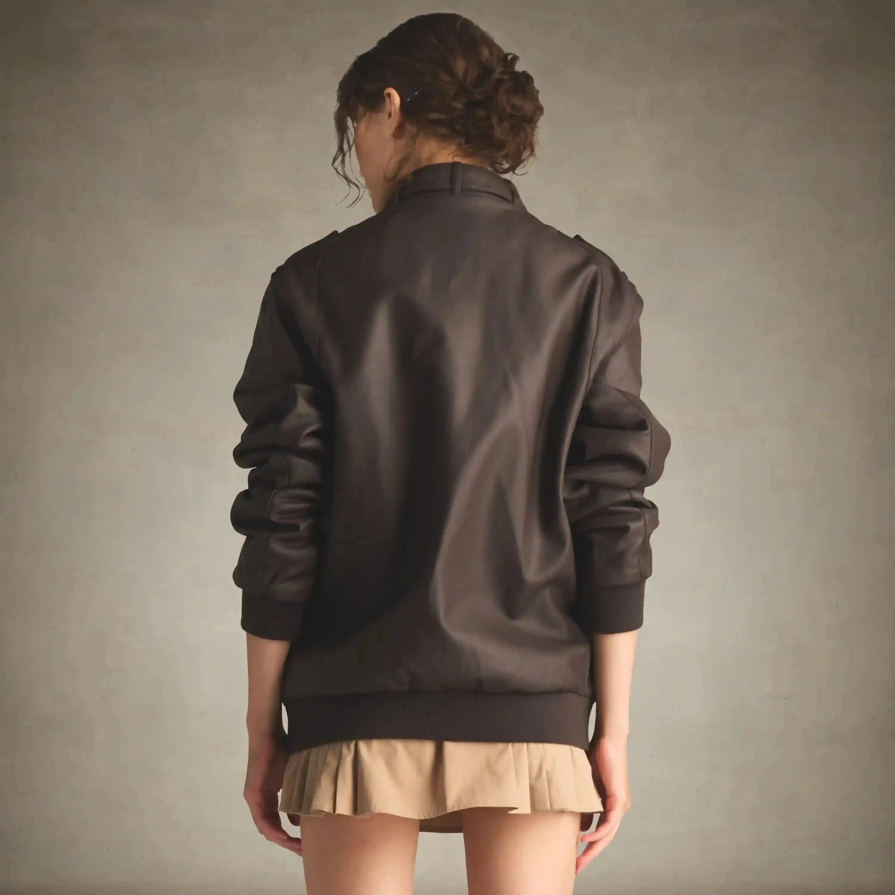 Women's Faux Leather Iconic Racer Oversized Jacket