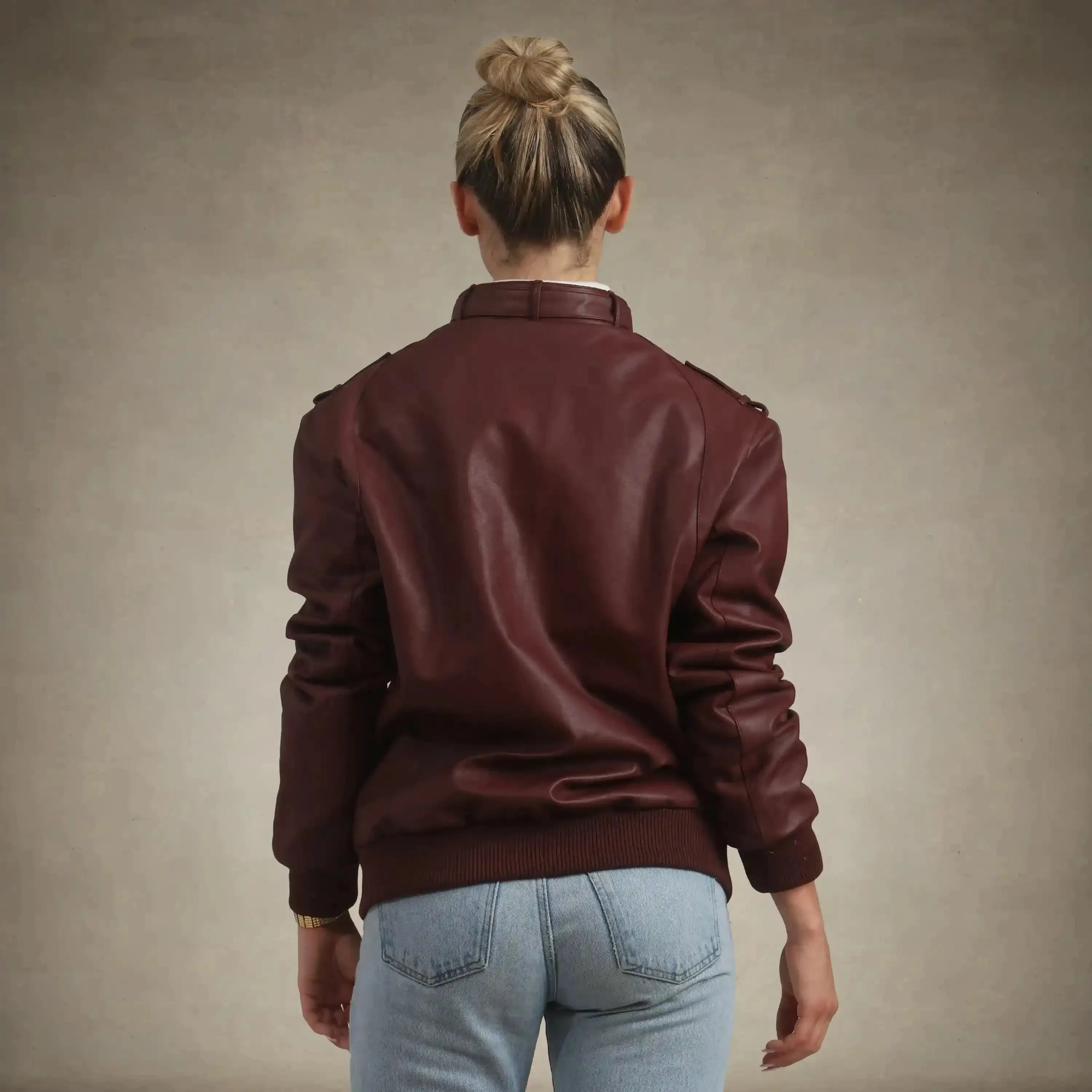 Women's Faux Leather Iconic Racer Oversized Jacket