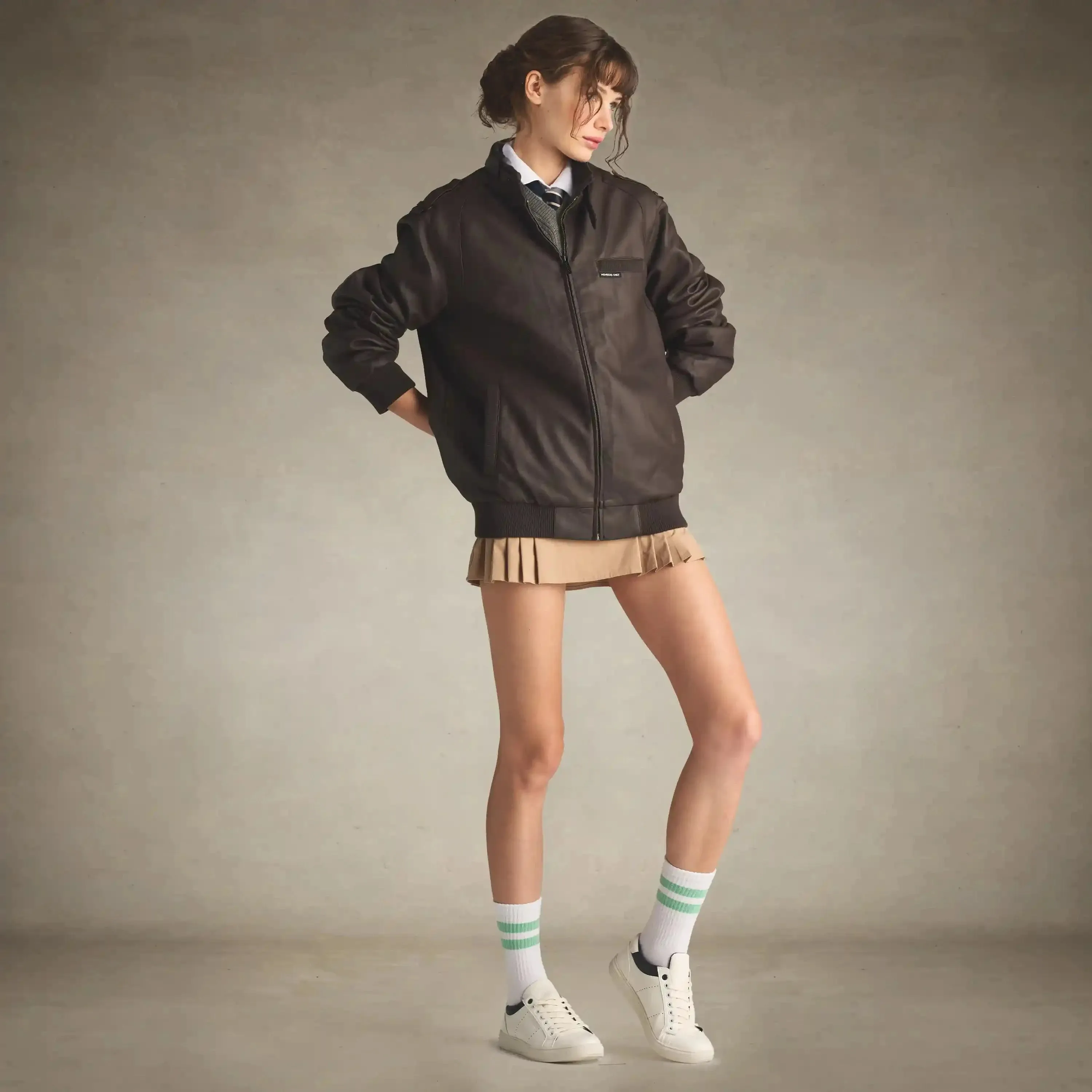 Women's Faux Leather Iconic Racer Oversized Jacket