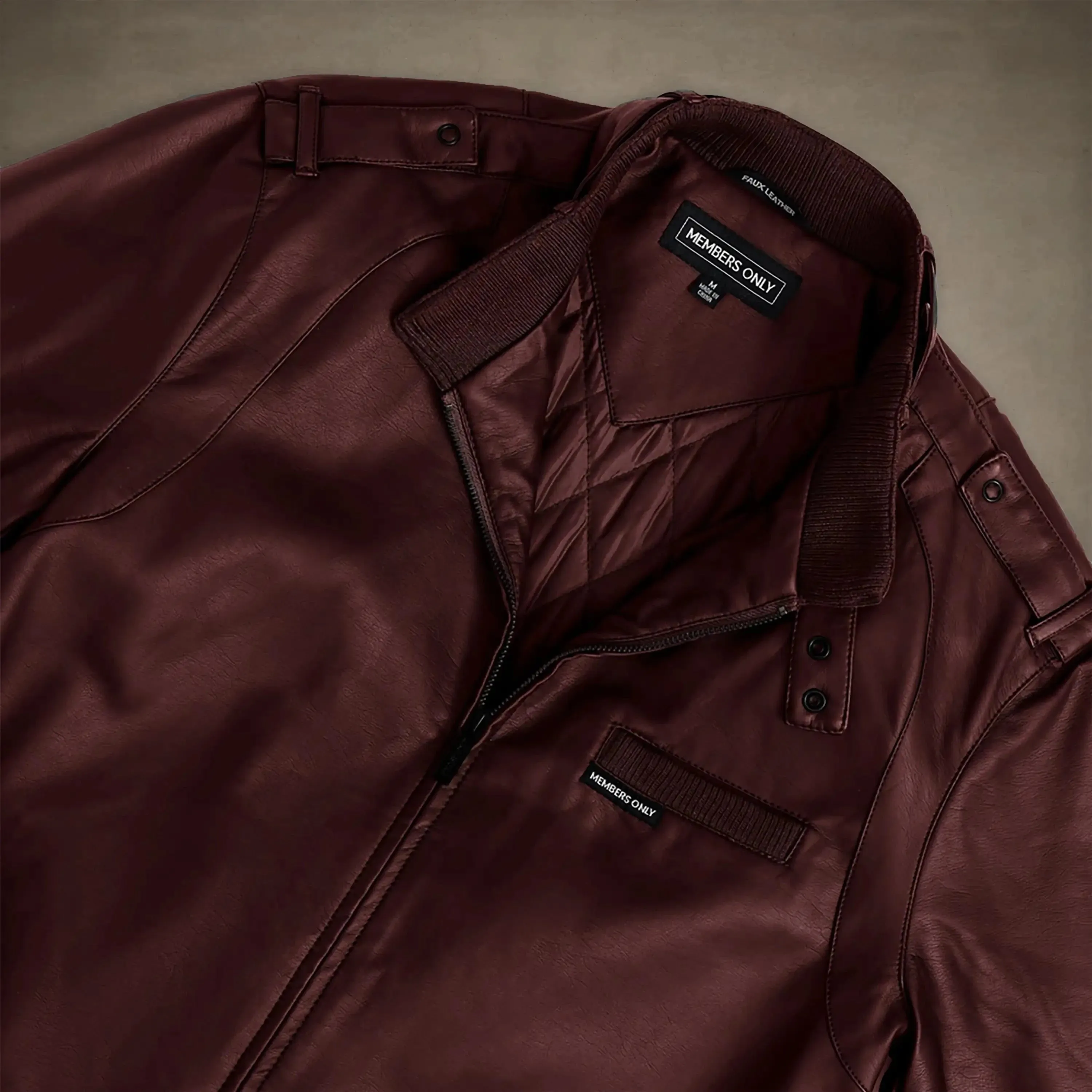 Women's Faux Leather Iconic Racer Oversized Jacket