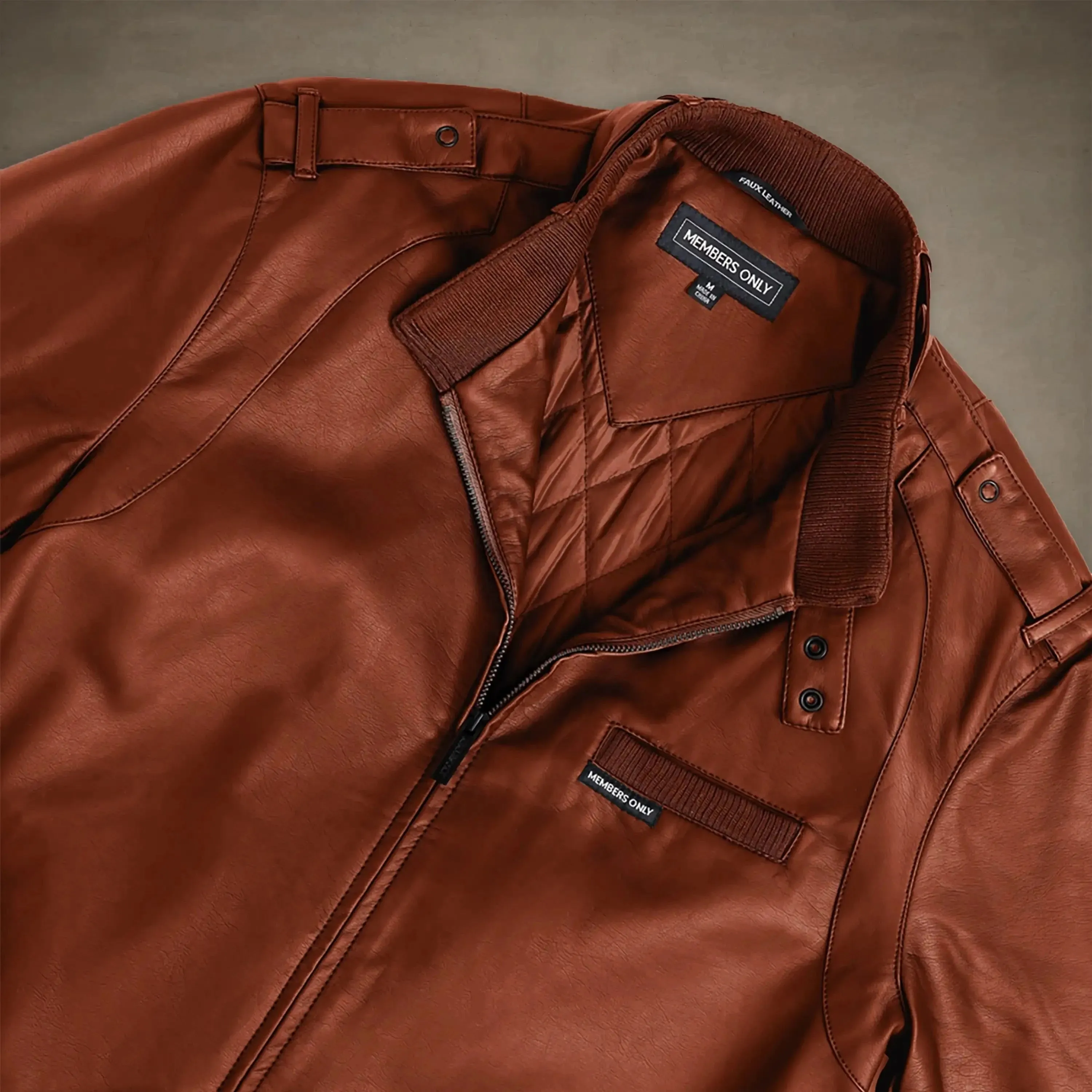 Women's Faux Leather Iconic Racer Oversized Jacket