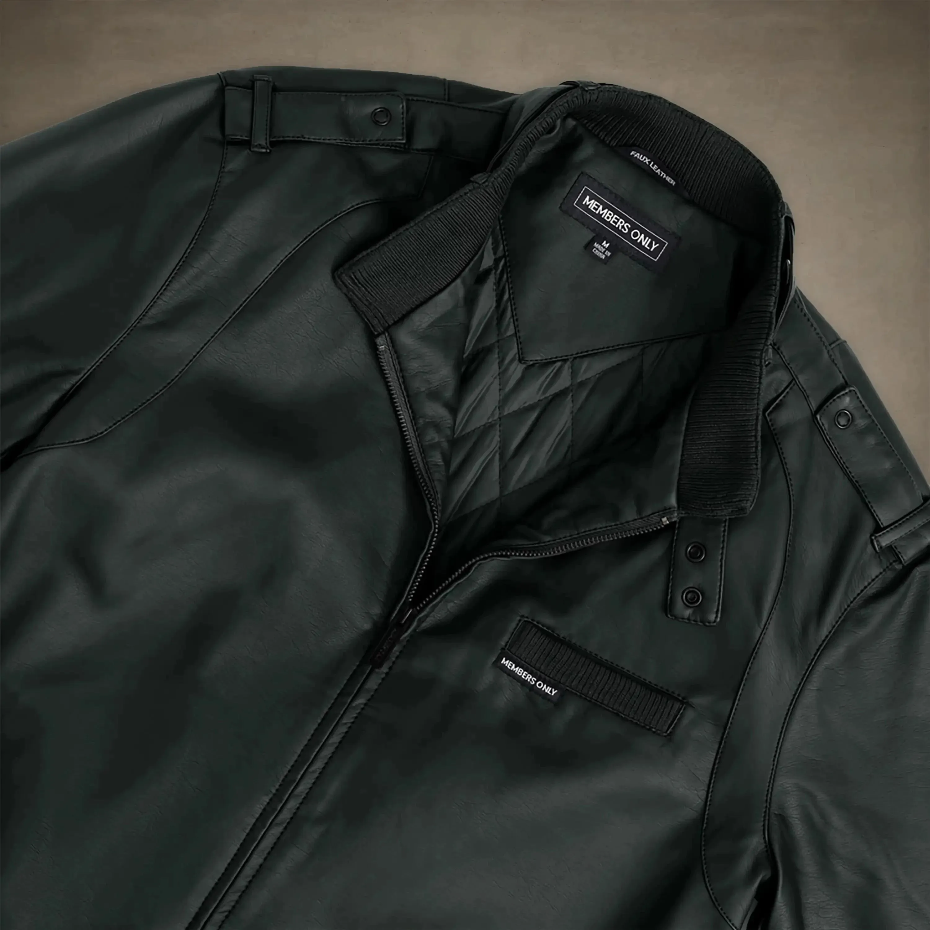 Women's Faux Leather Iconic Racer Oversized Jacket