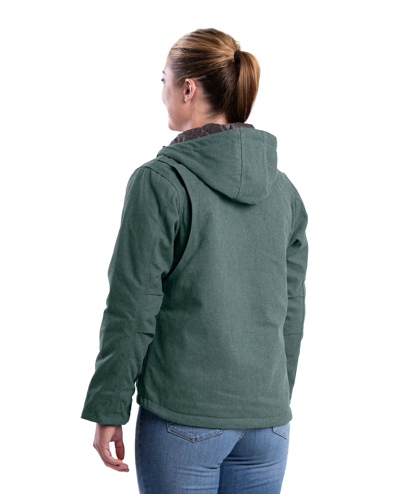 Women's Heathered Duck Hooded Jacket
