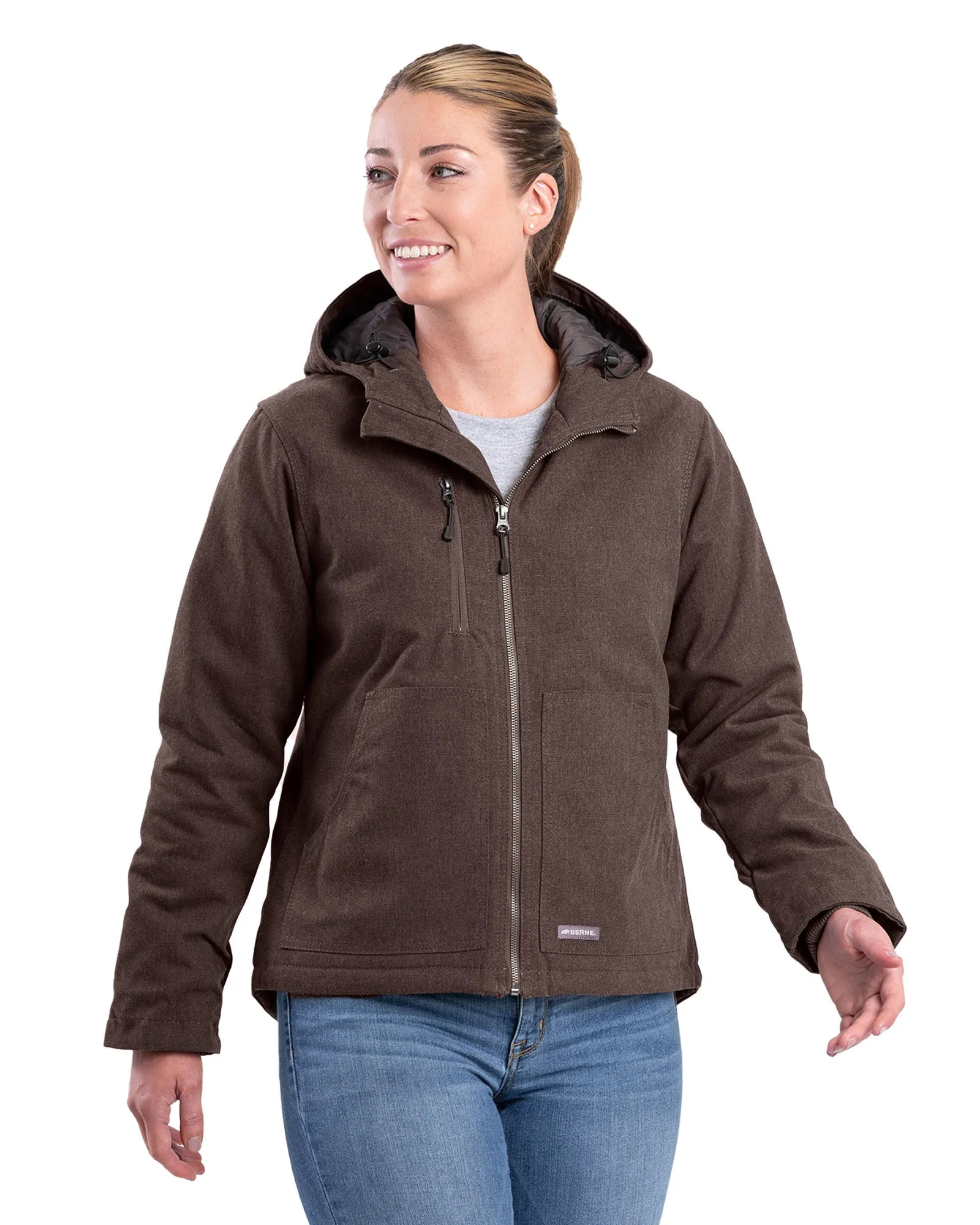 Women's Heathered Duck Hooded Jacket
