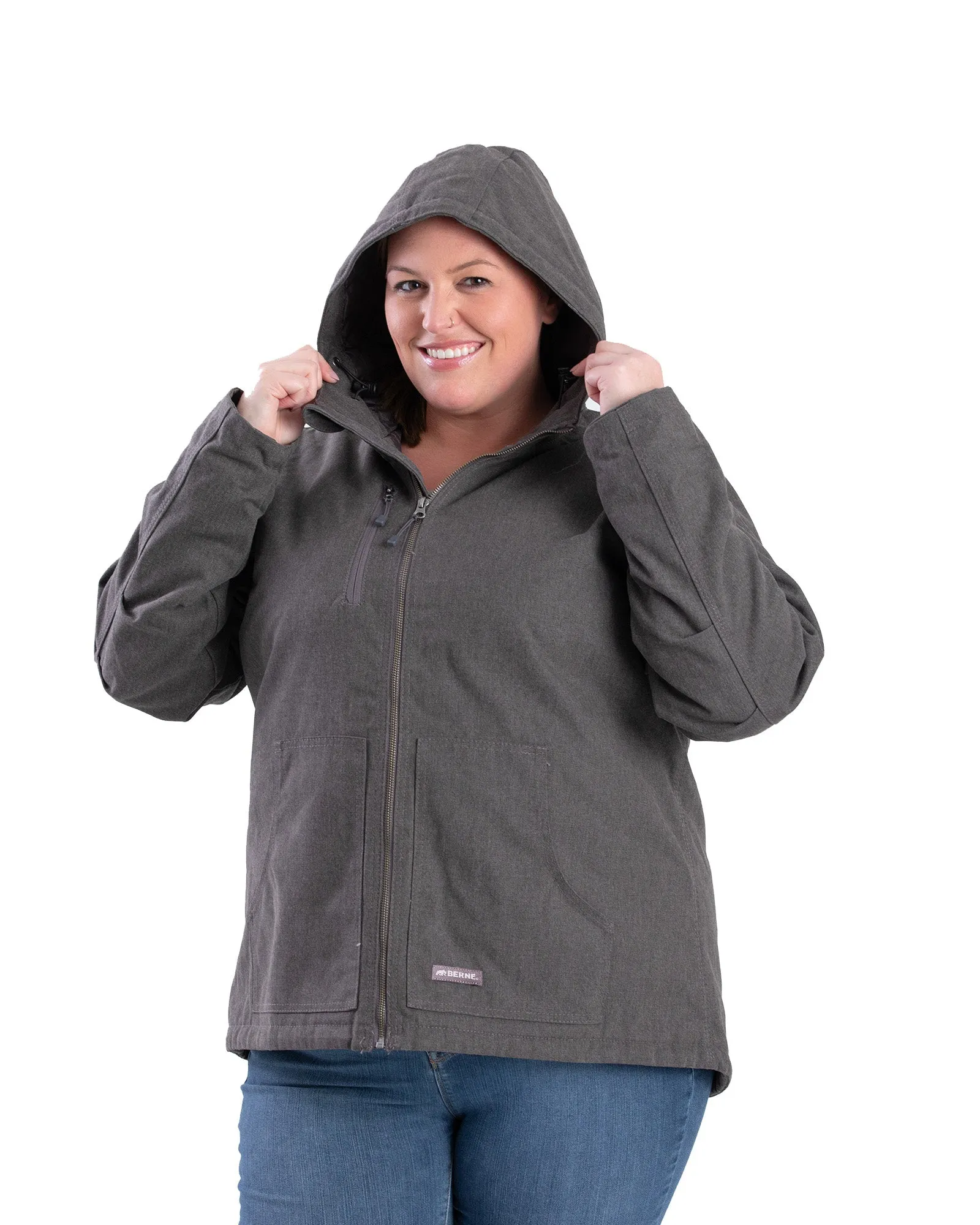 Women's Heathered Duck Hooded Jacket