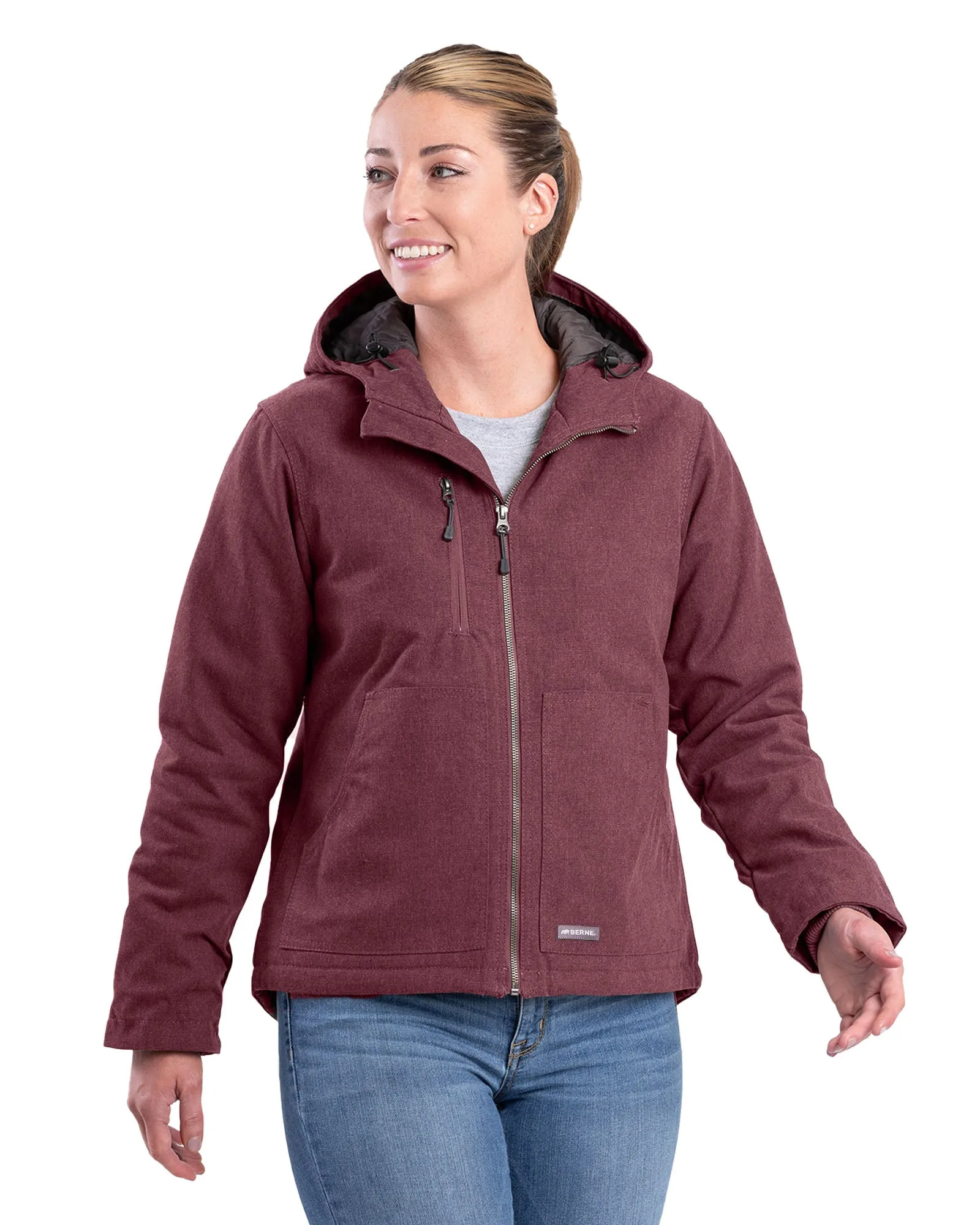 Women's Heathered Duck Hooded Jacket