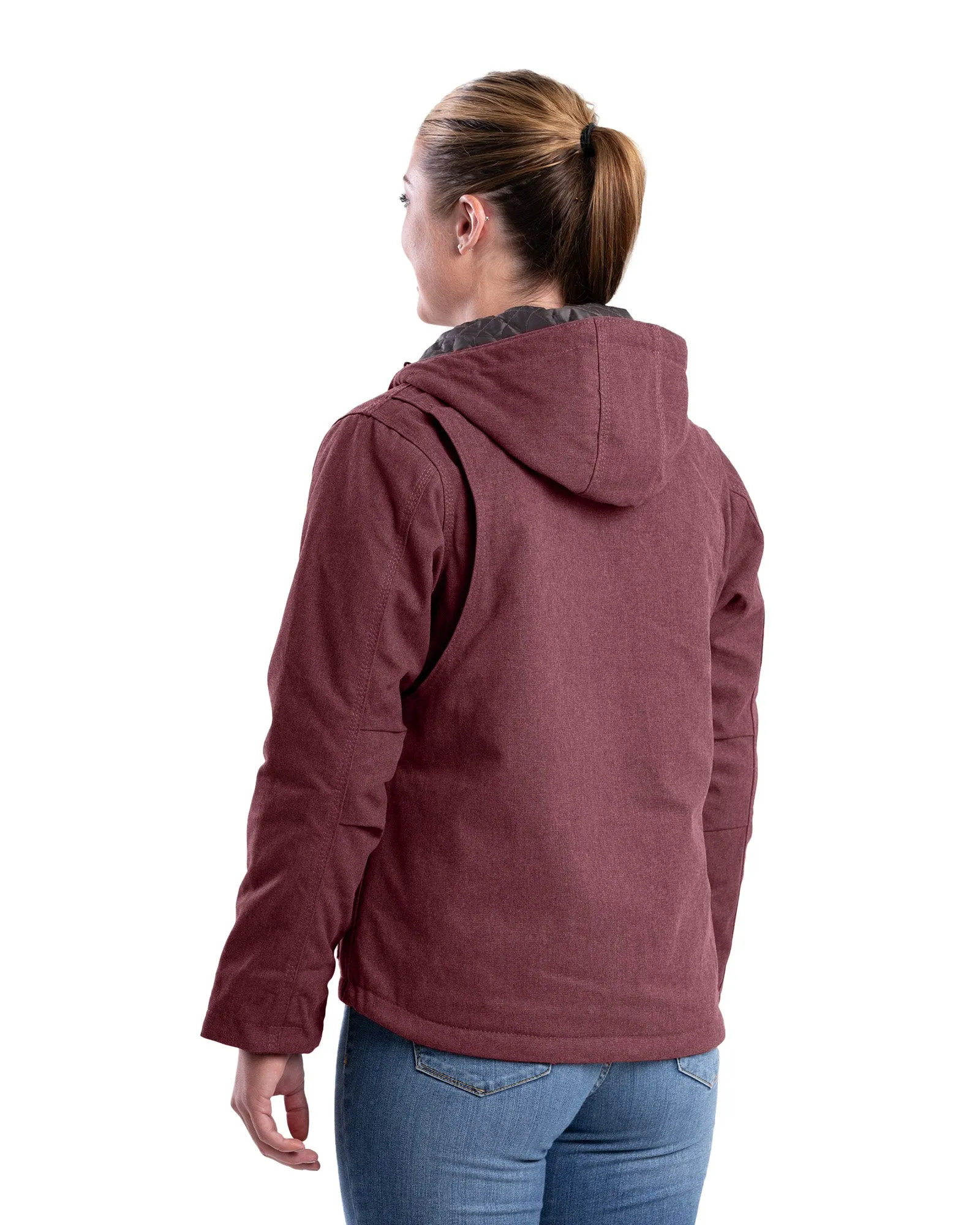 Women's Heathered Duck Hooded Jacket