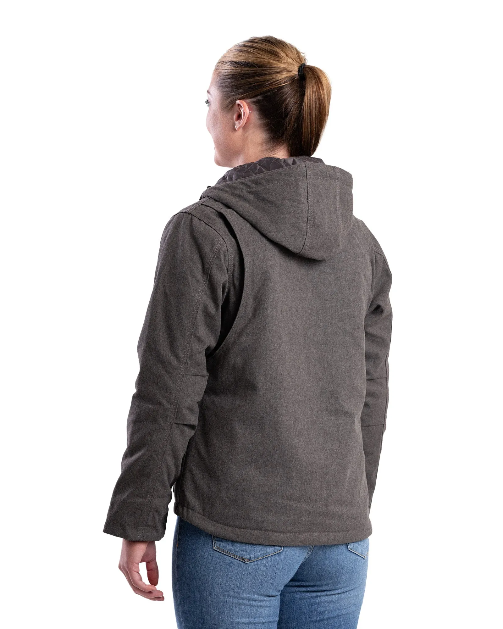 Women's Heathered Duck Hooded Jacket