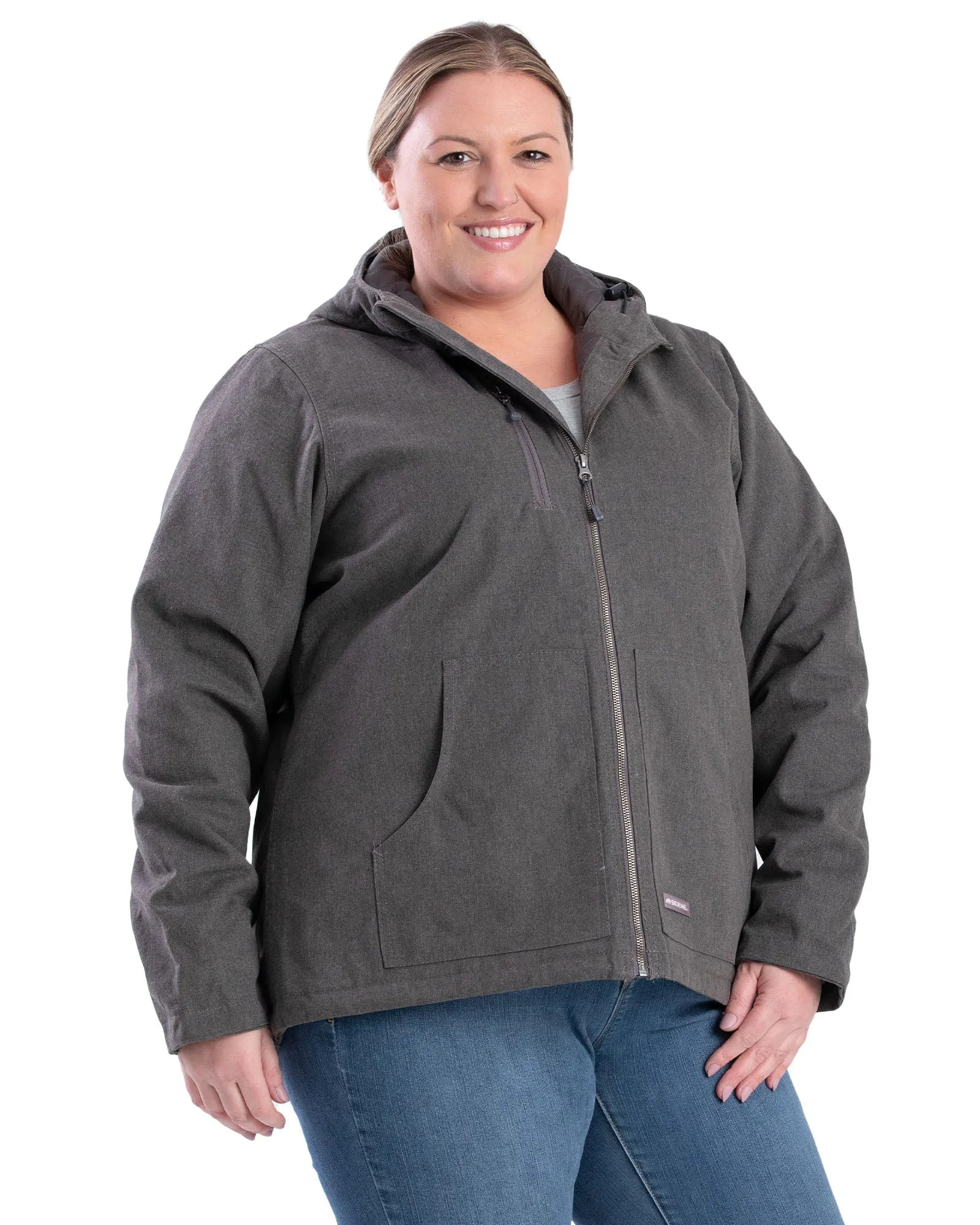 Women's Heathered Duck Hooded Jacket