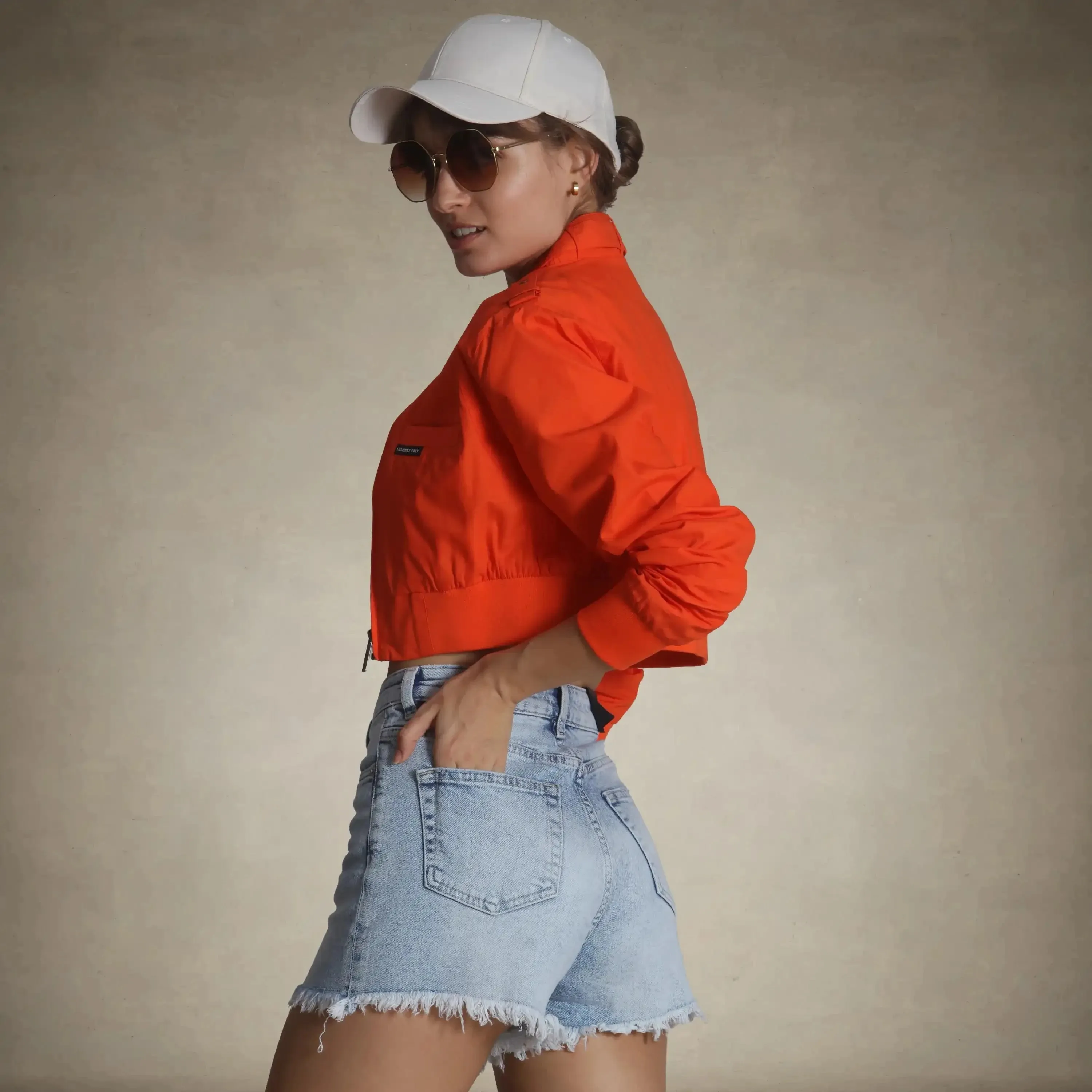 Women's Mini Cropped Racer Jacket