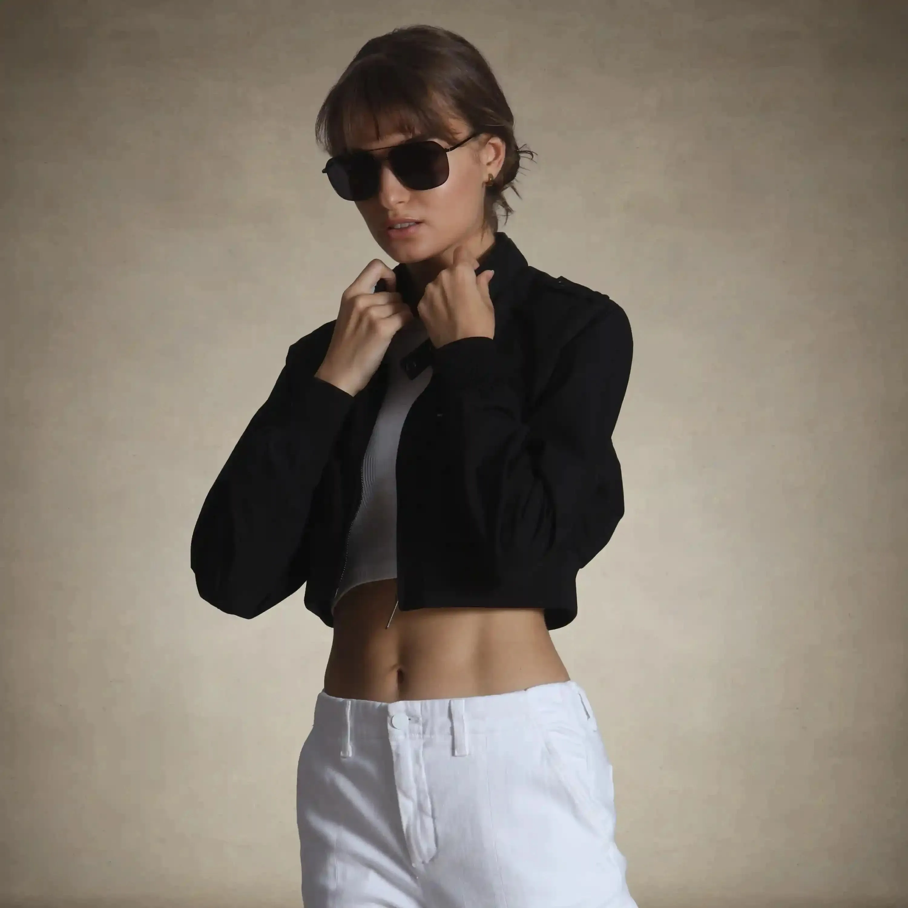 Women's Mini Cropped Racer Jacket