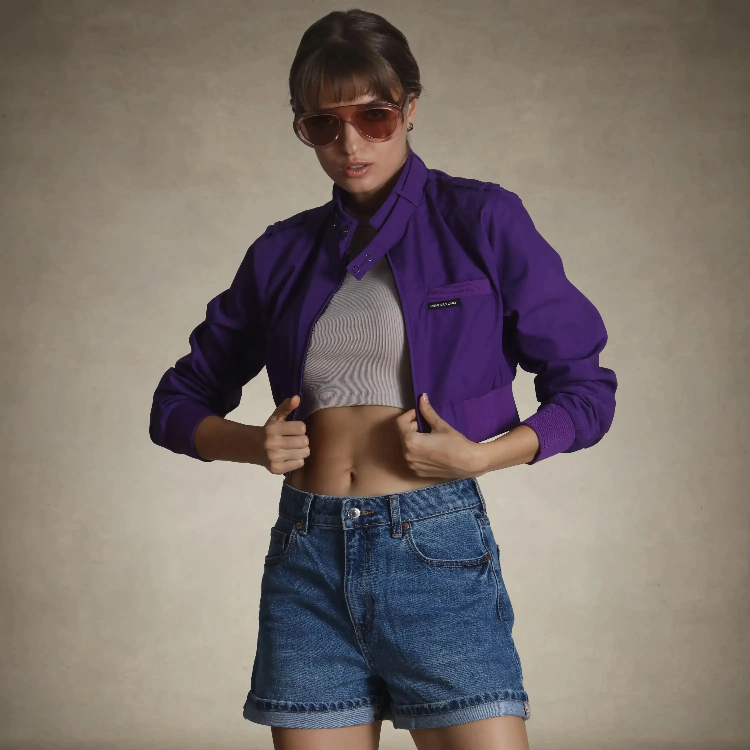 Women's Mini Cropped Racer Jacket