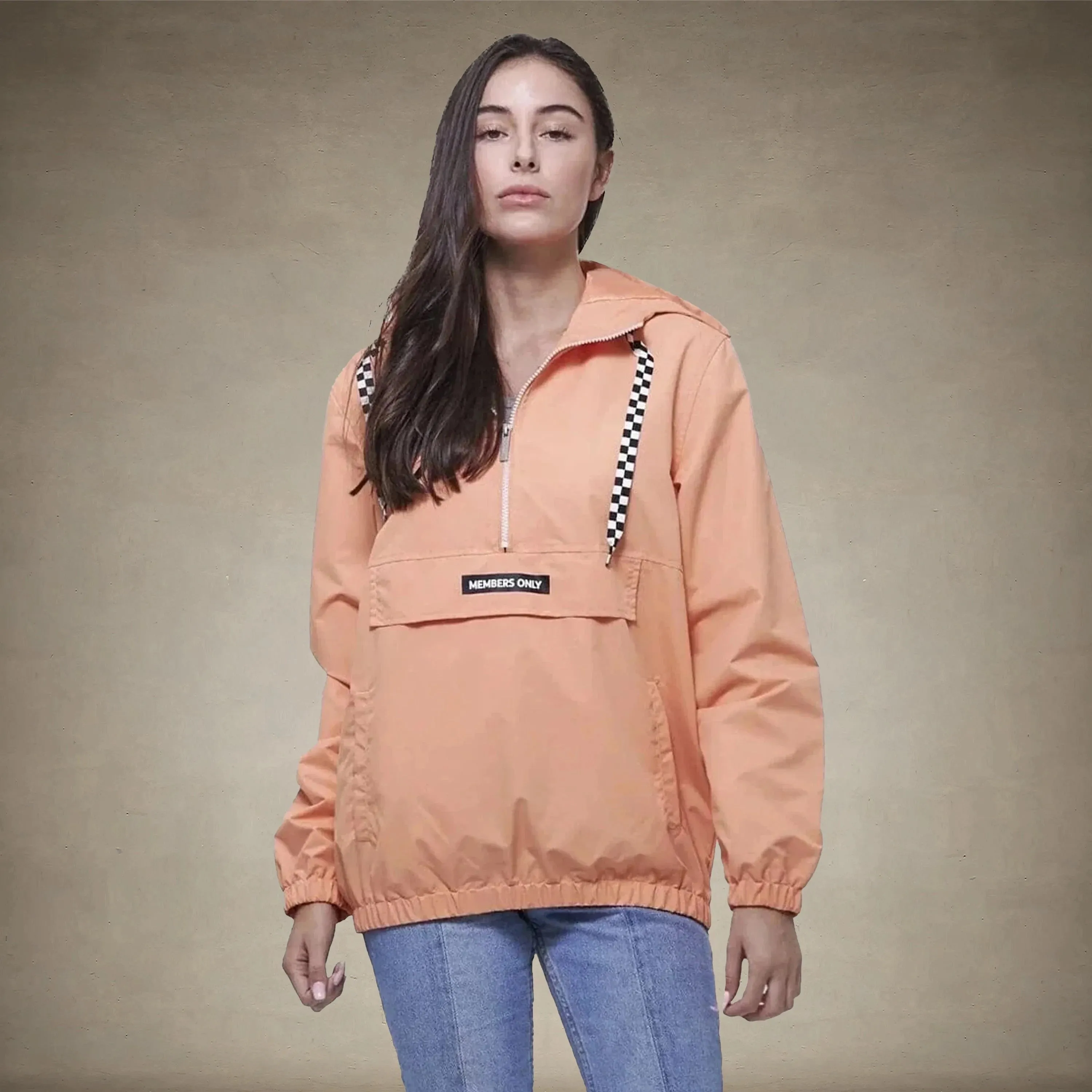 Women's Poly Taslon Pullover Jacket with hood - FINAL SALE