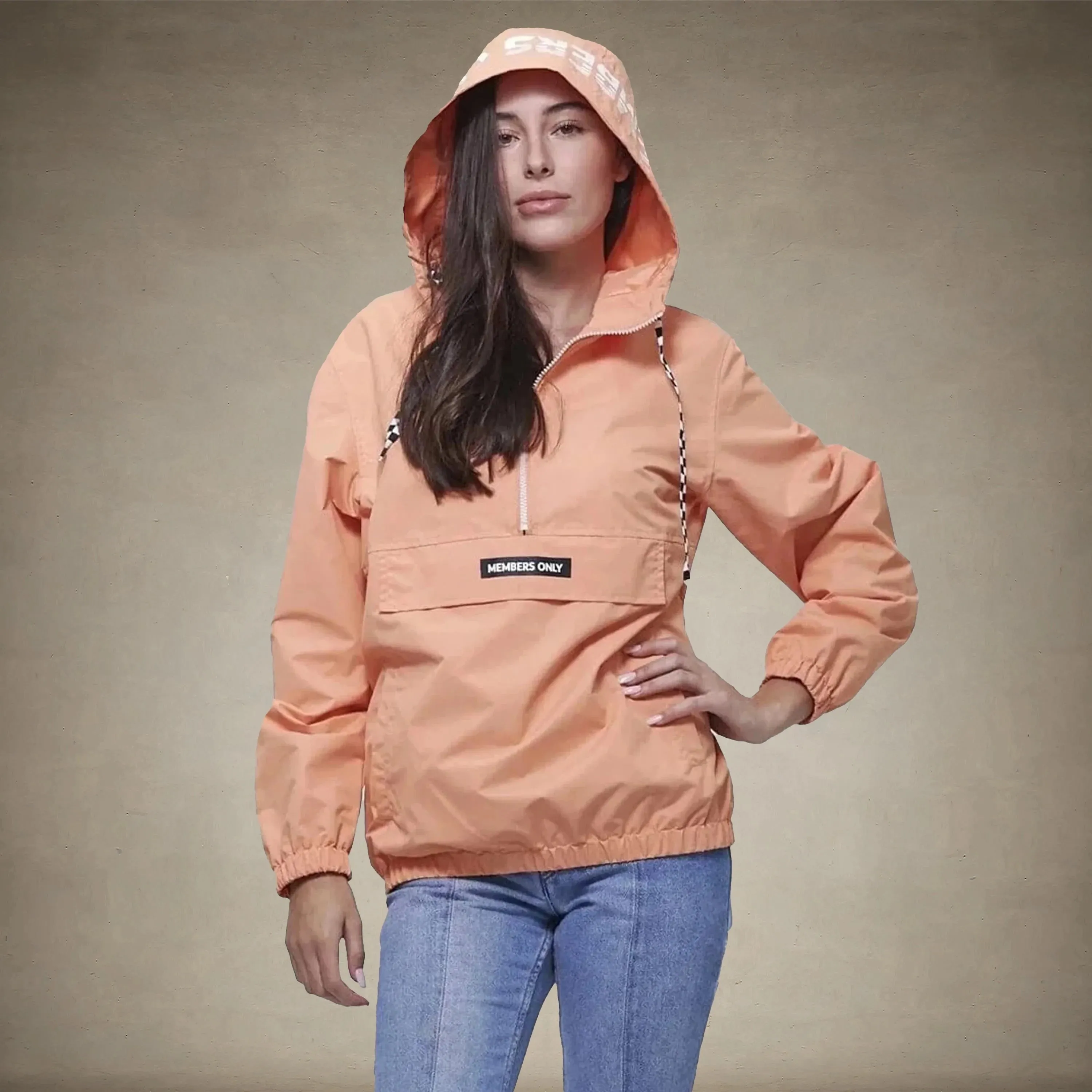 Women's Poly Taslon Pullover Jacket with hood - FINAL SALE