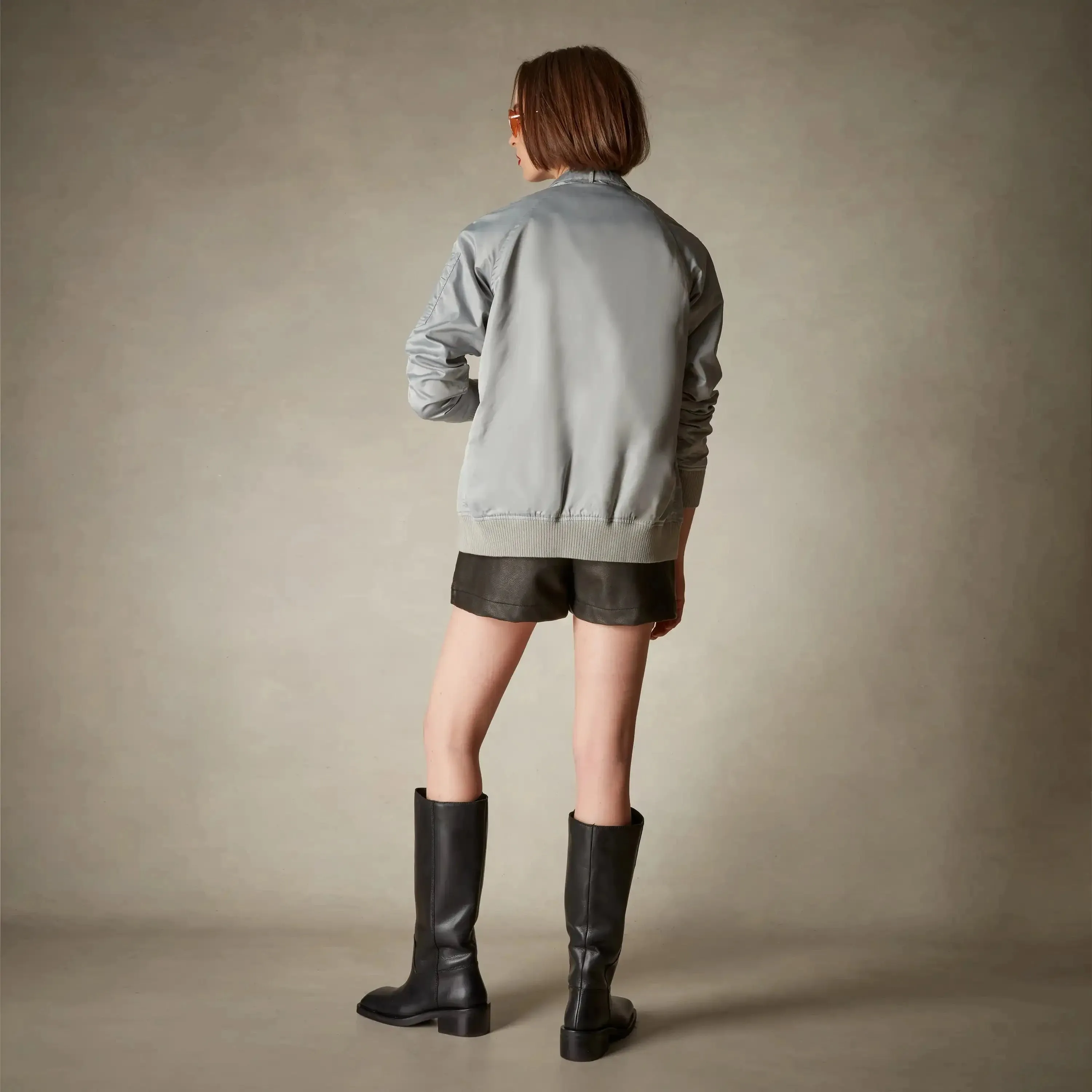 Women's Satin Bomber Jacket