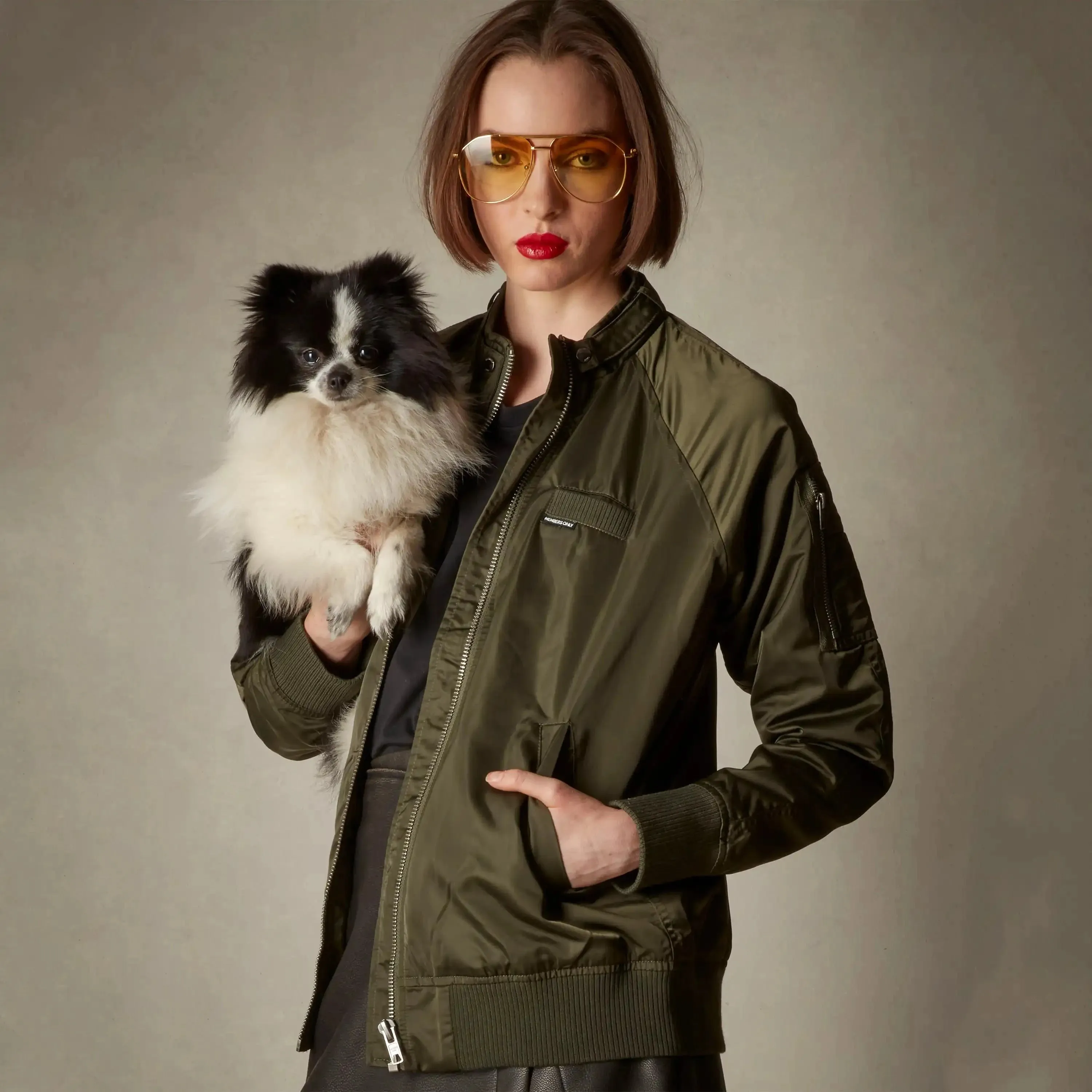 Women's Satin Bomber Jacket