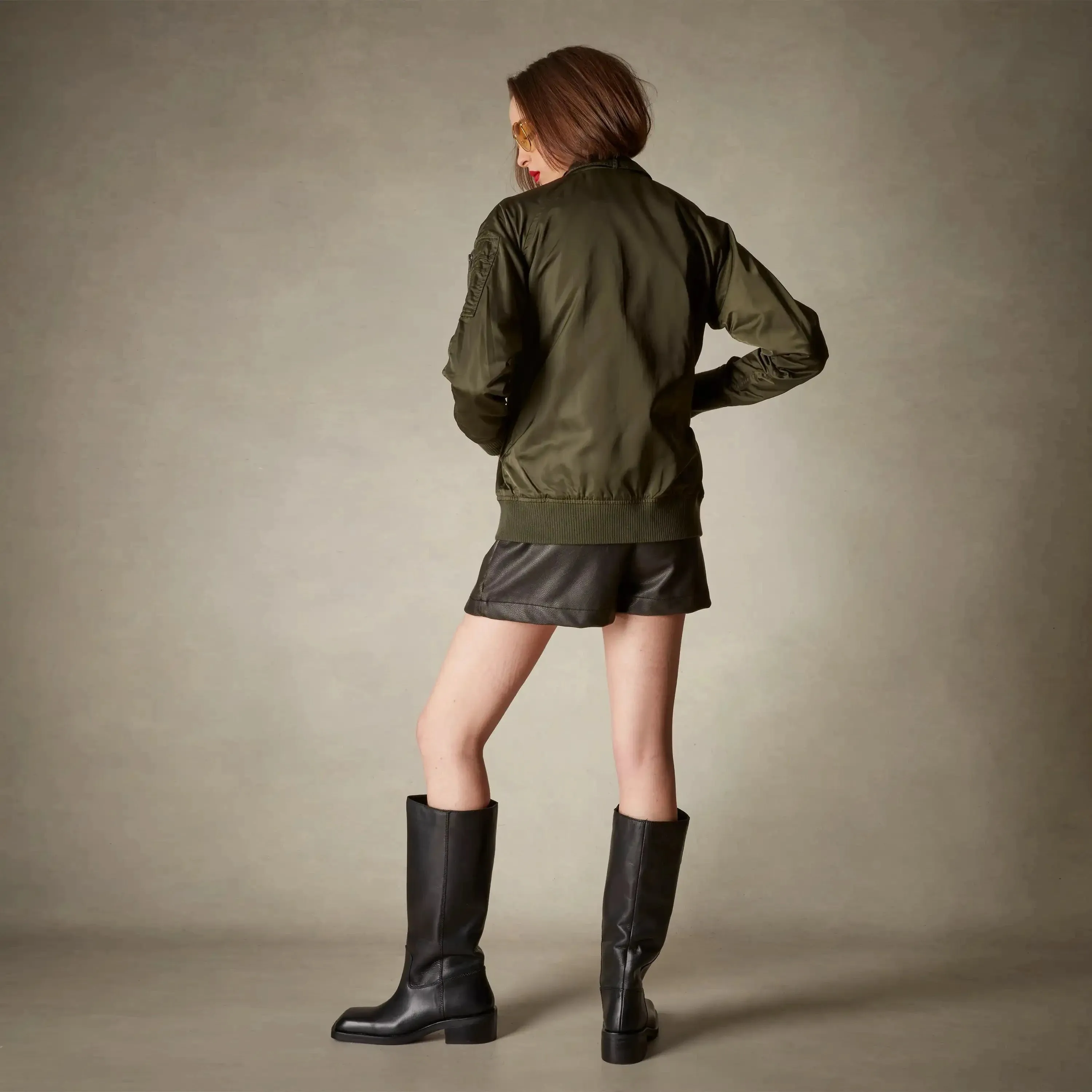Women's Satin Bomber Jacket