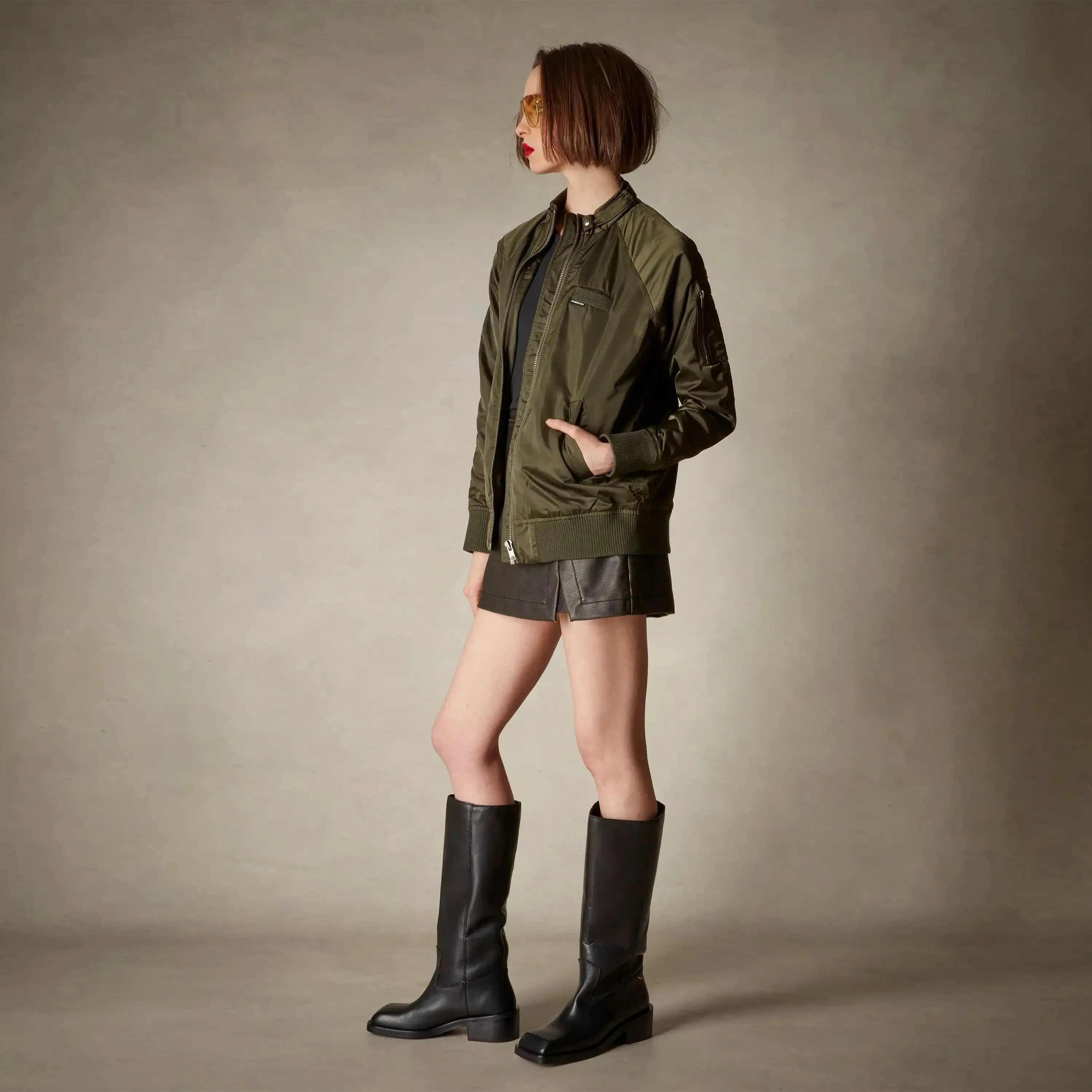 Women's Satin Bomber Jacket