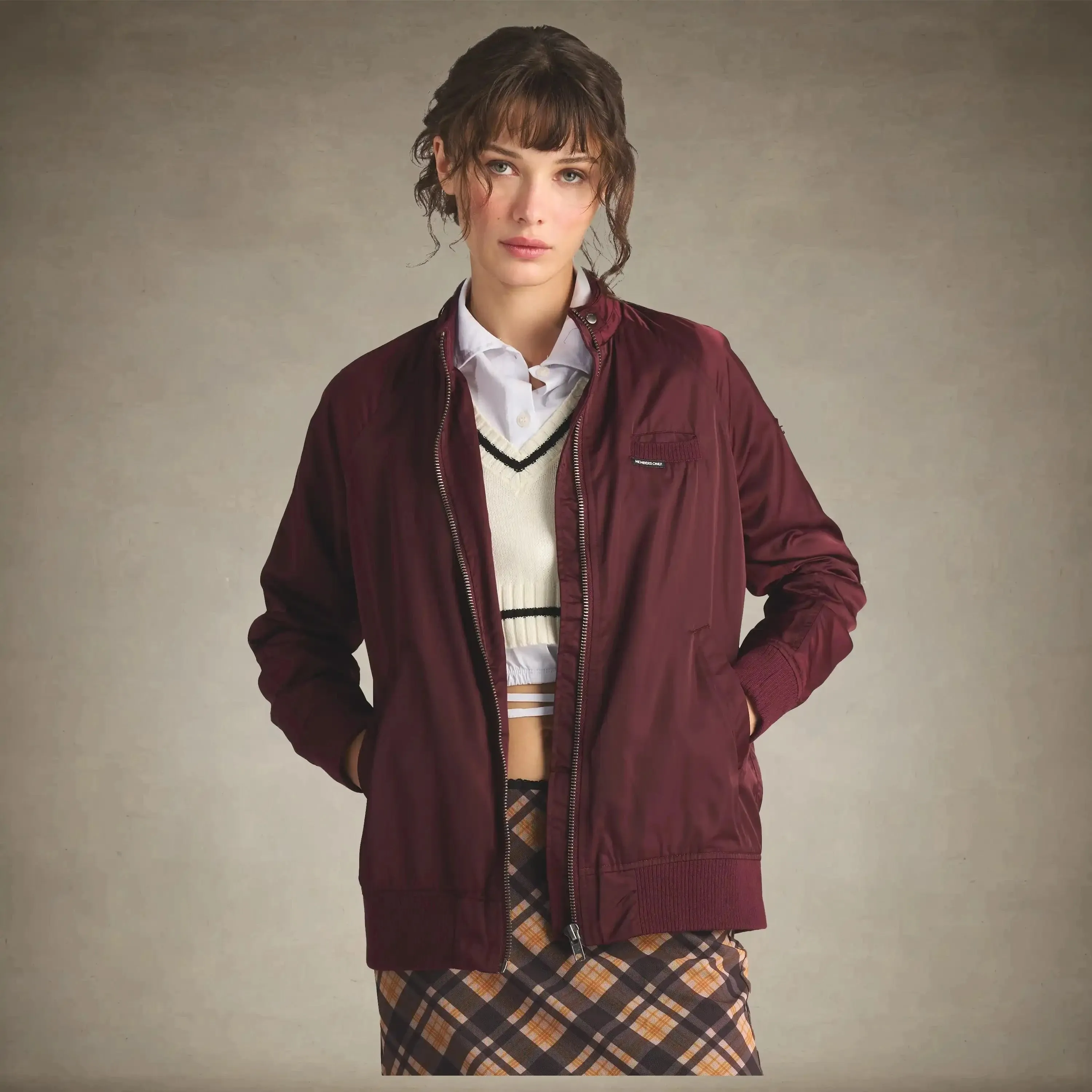 Women's Satin Bomber Jacket