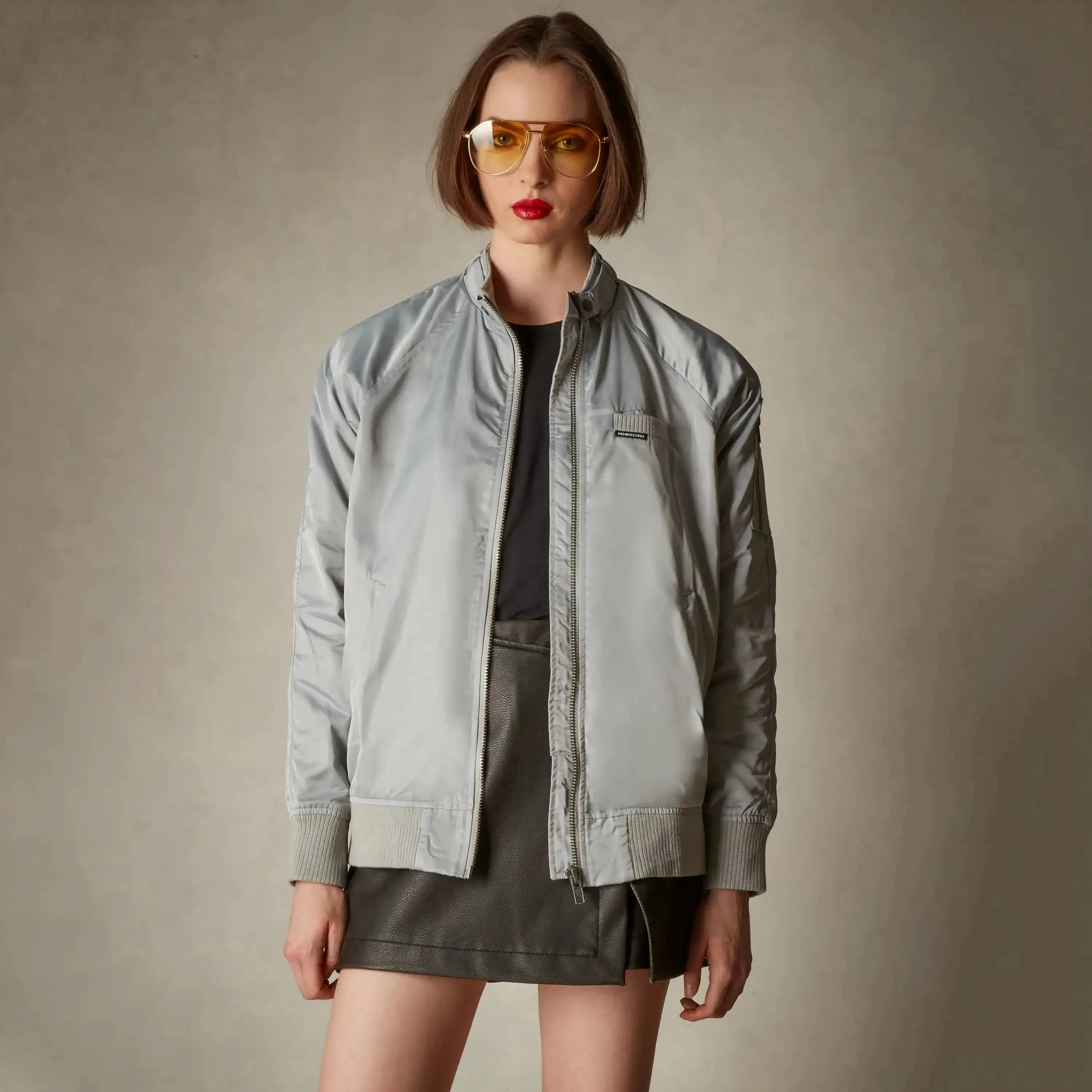 Women's Satin Bomber Jacket
