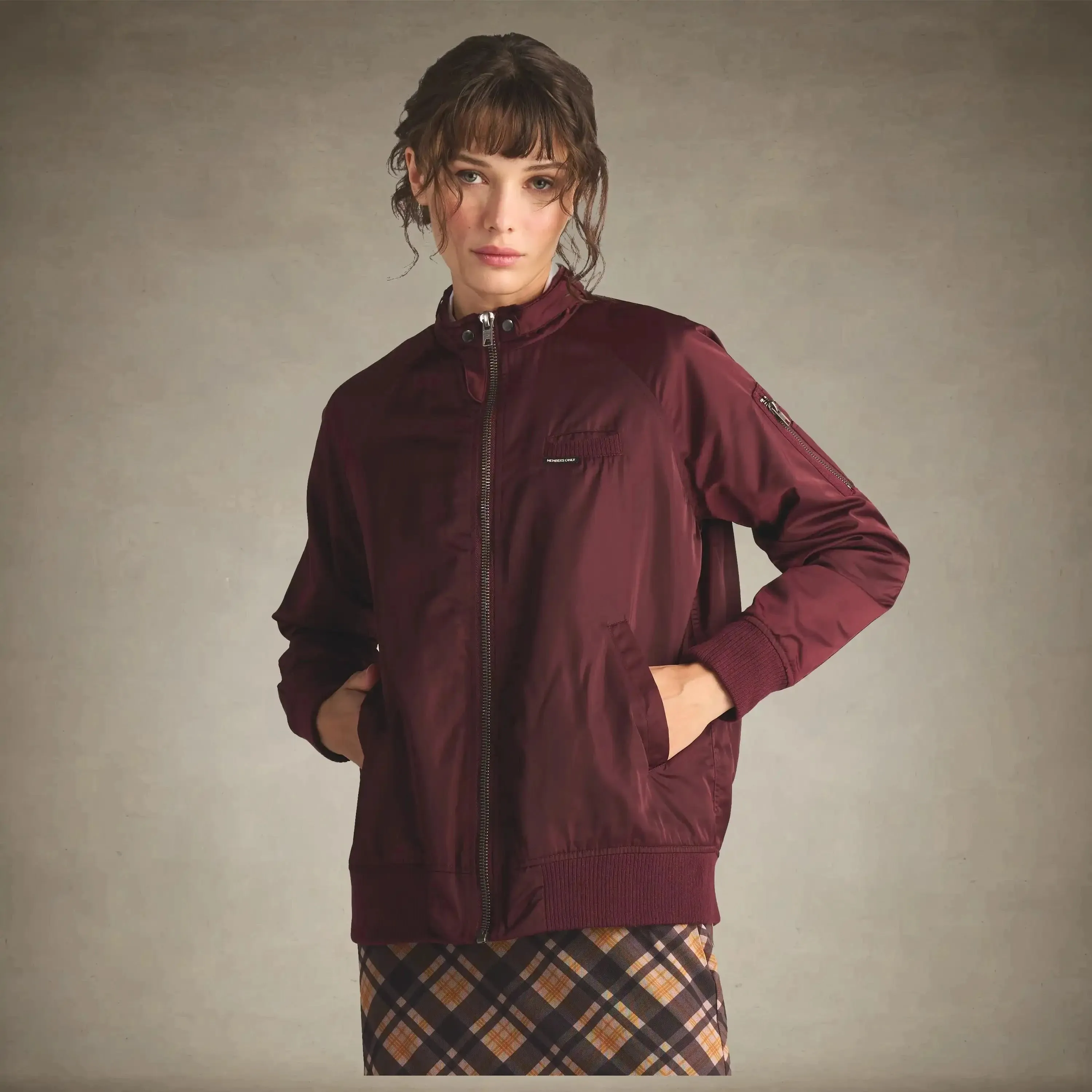 Women's Satin Bomber Jacket