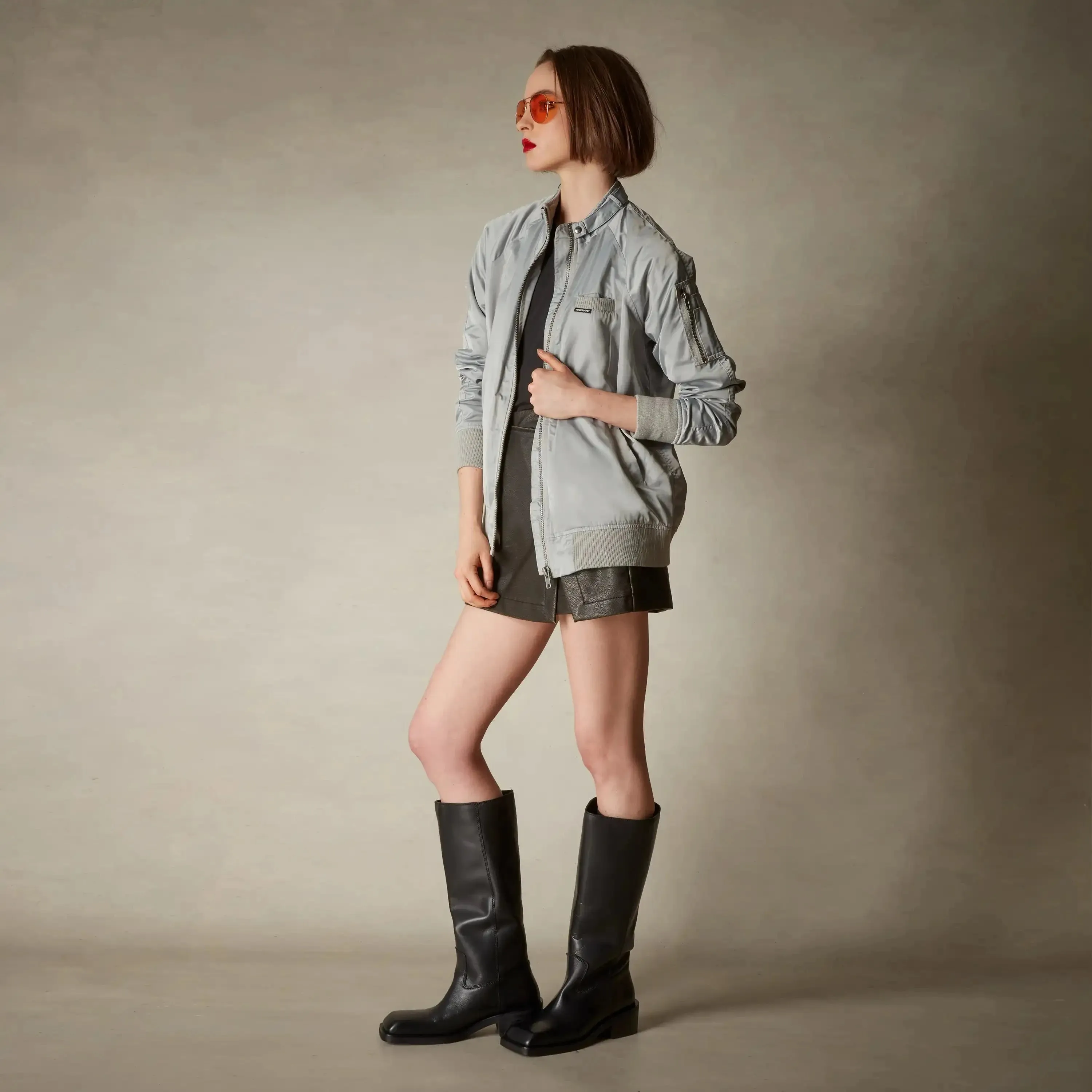 Women's Satin Bomber Jacket