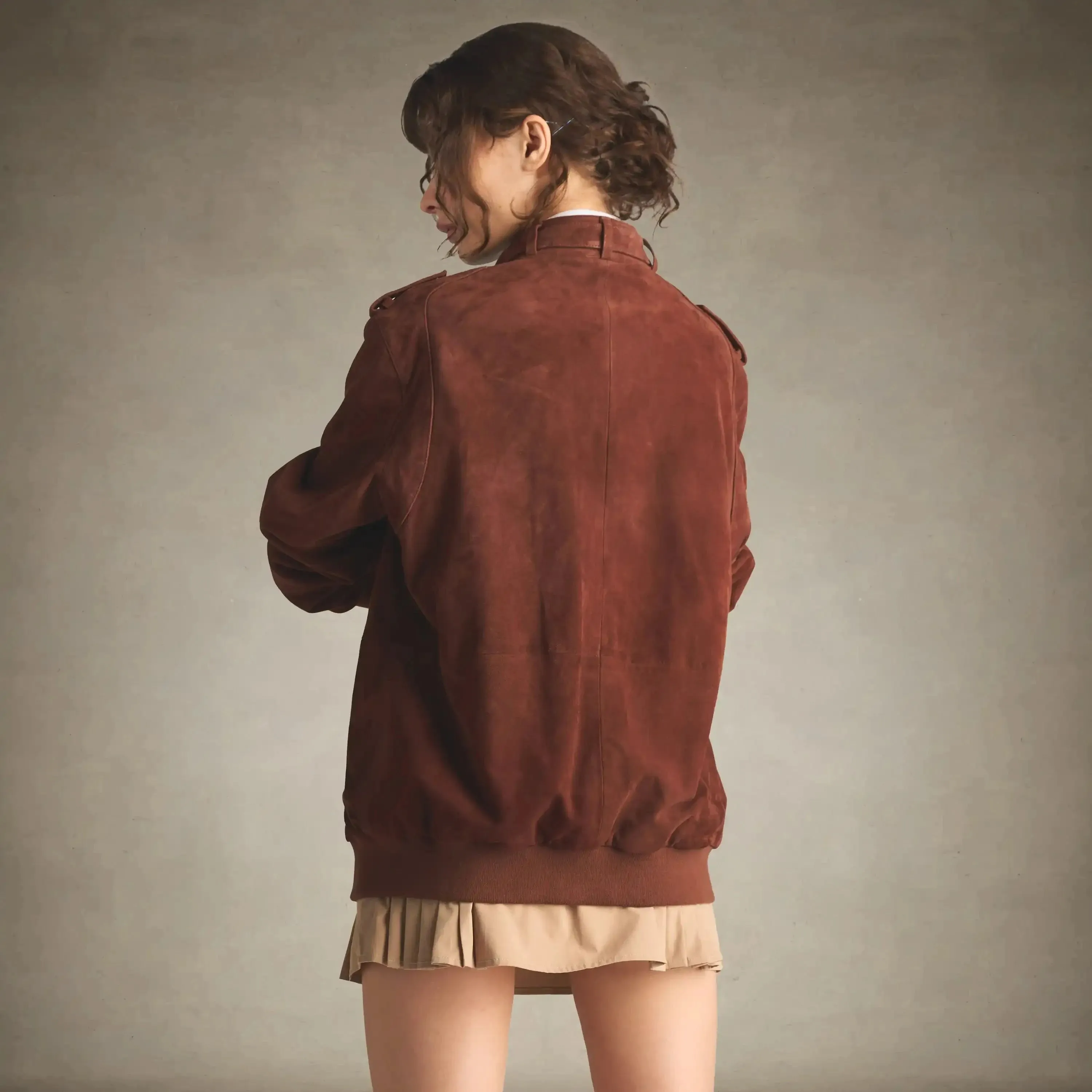 Women's Soft Suede Iconic Oversized Jacket