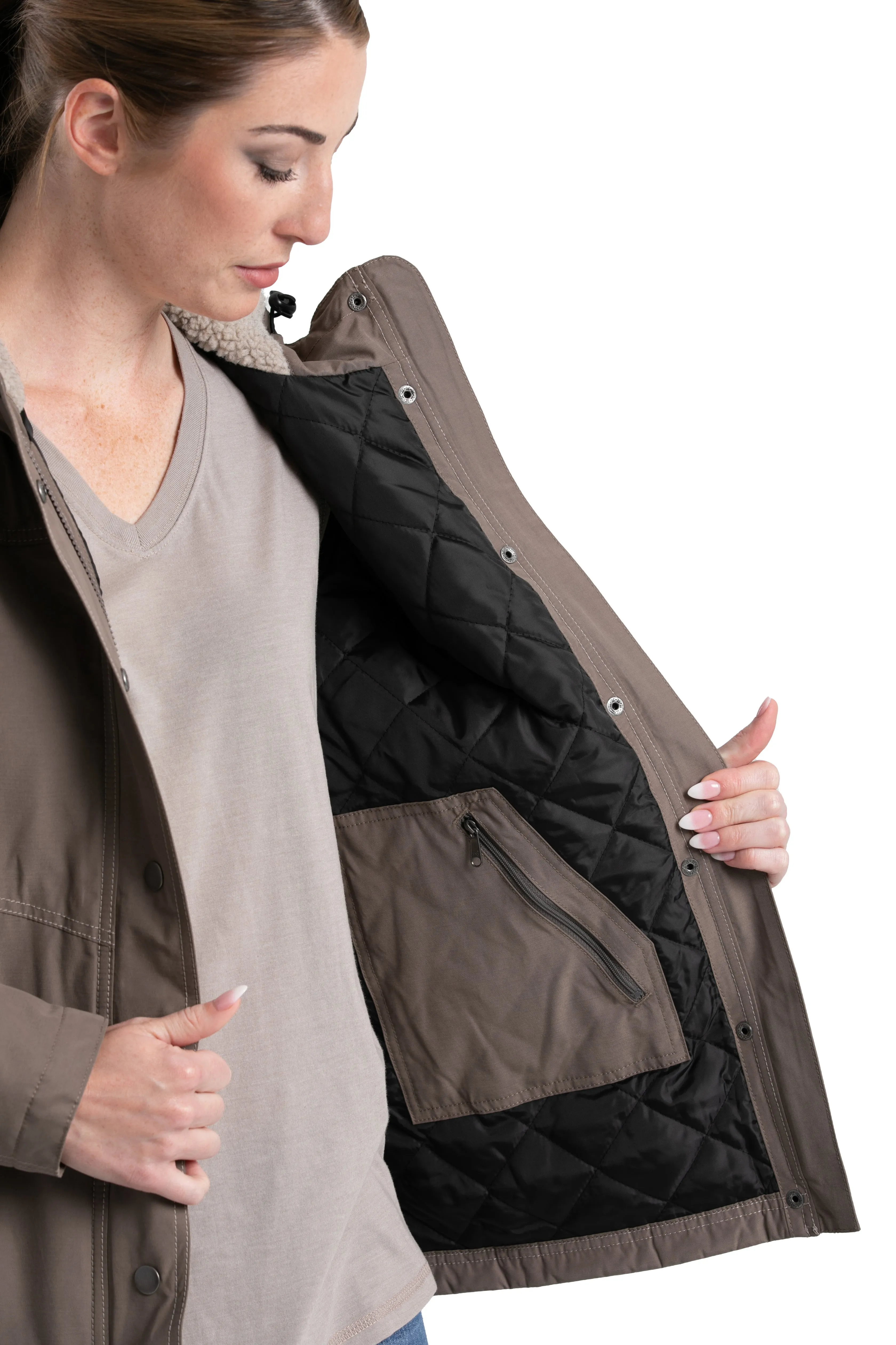 Women's Softstone Micro-Duck Hooded Coat