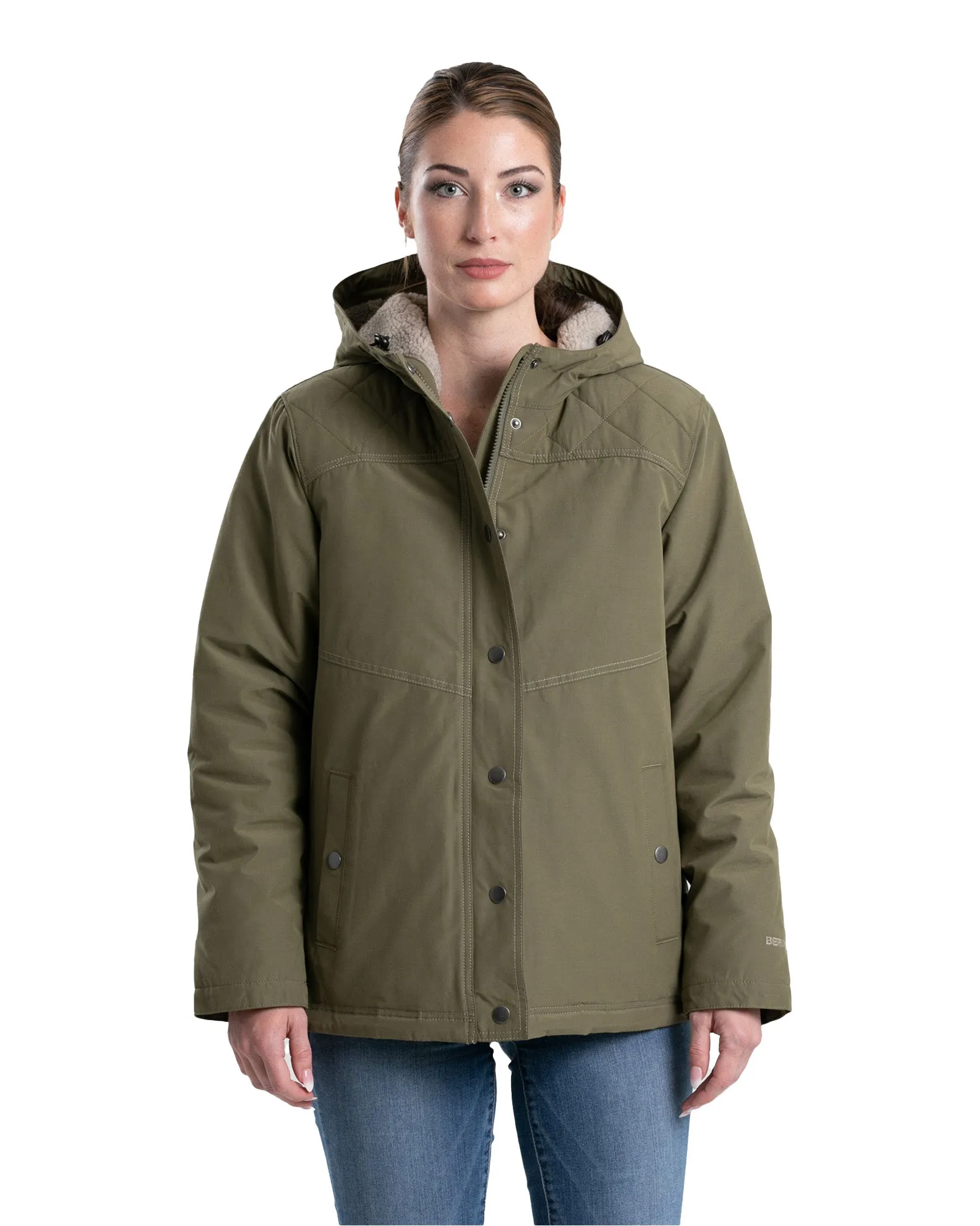 Women's Softstone Micro-Duck Hooded Coat