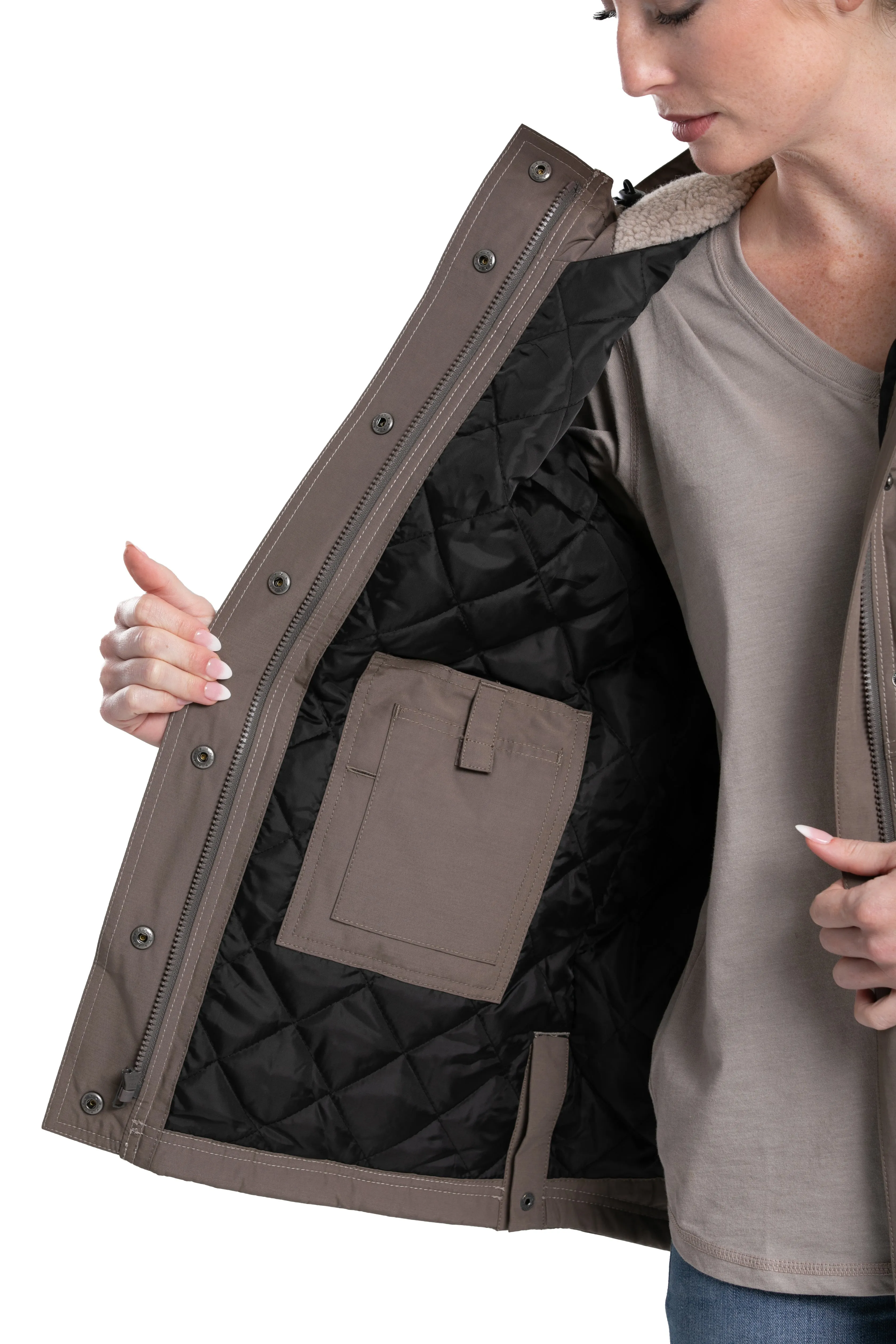 Women's Softstone Micro-Duck Hooded Coat