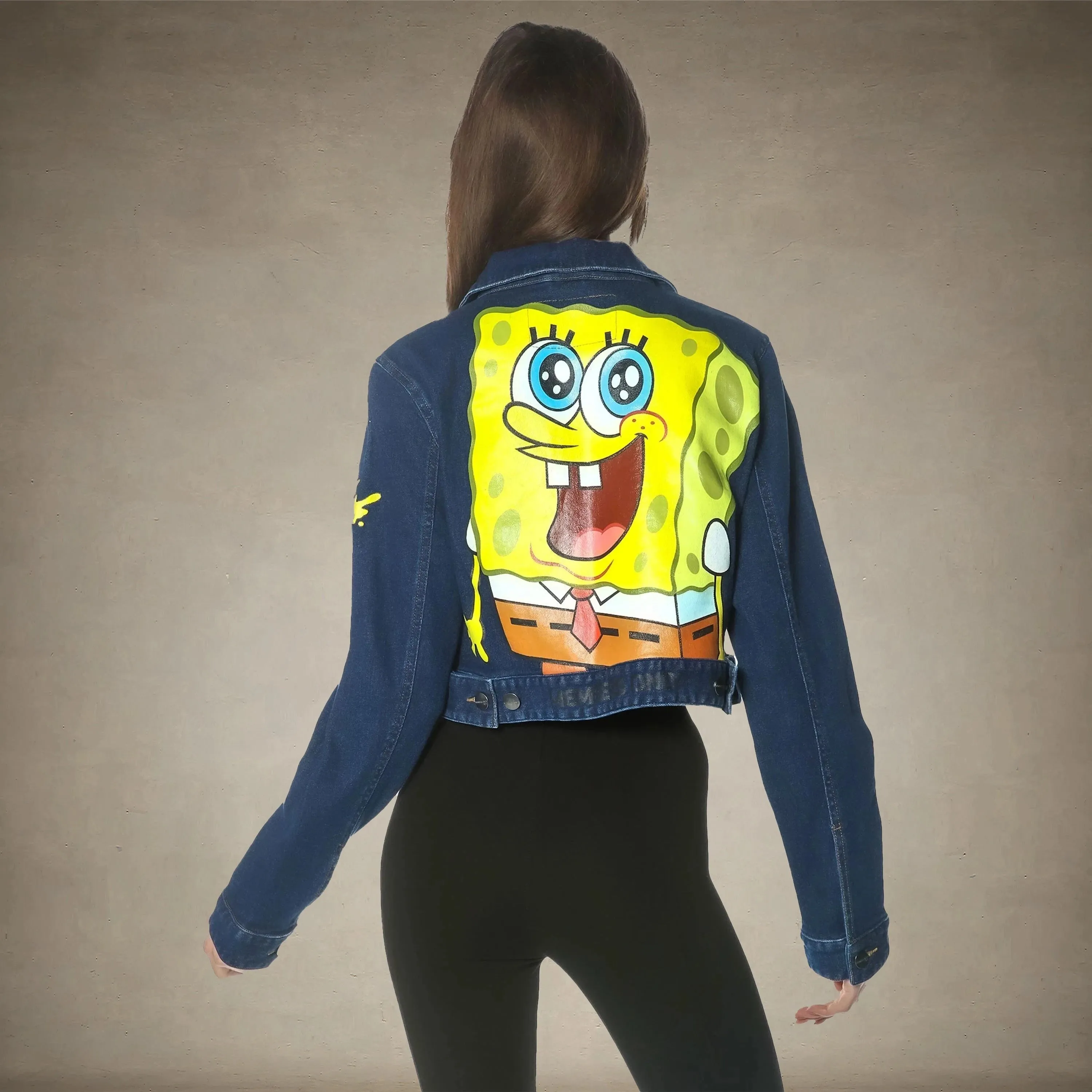 Women's Spongebob Denim Trucker Jacket - FINAL SALE