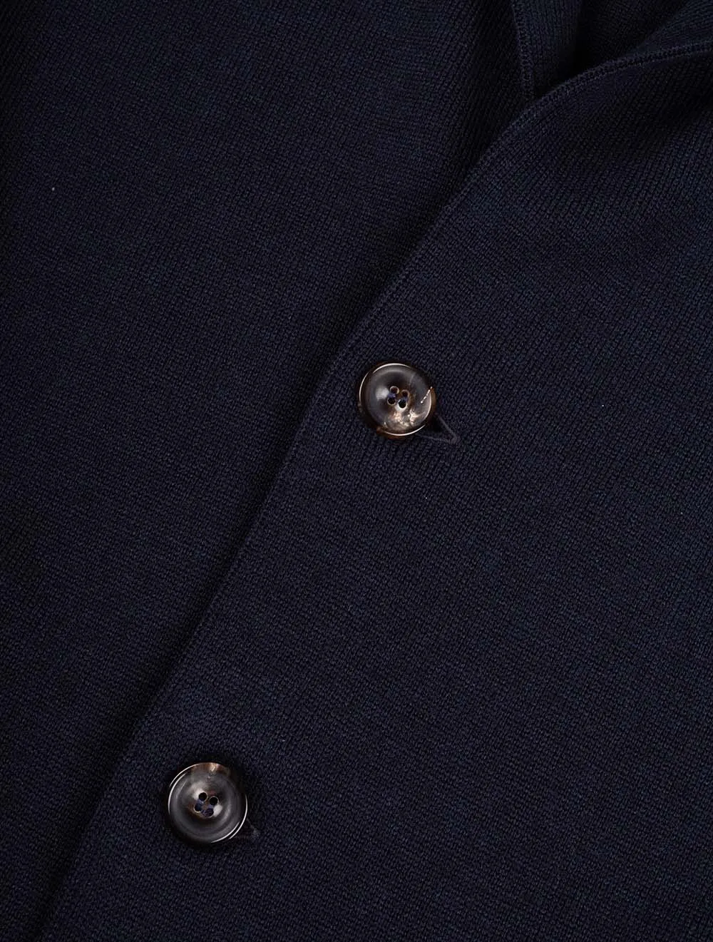 Wool Knit Jacket Navy